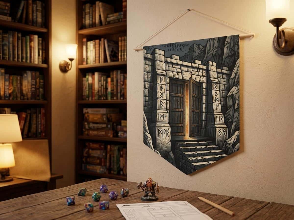 Dwarven Halls Pennant Wall Banner