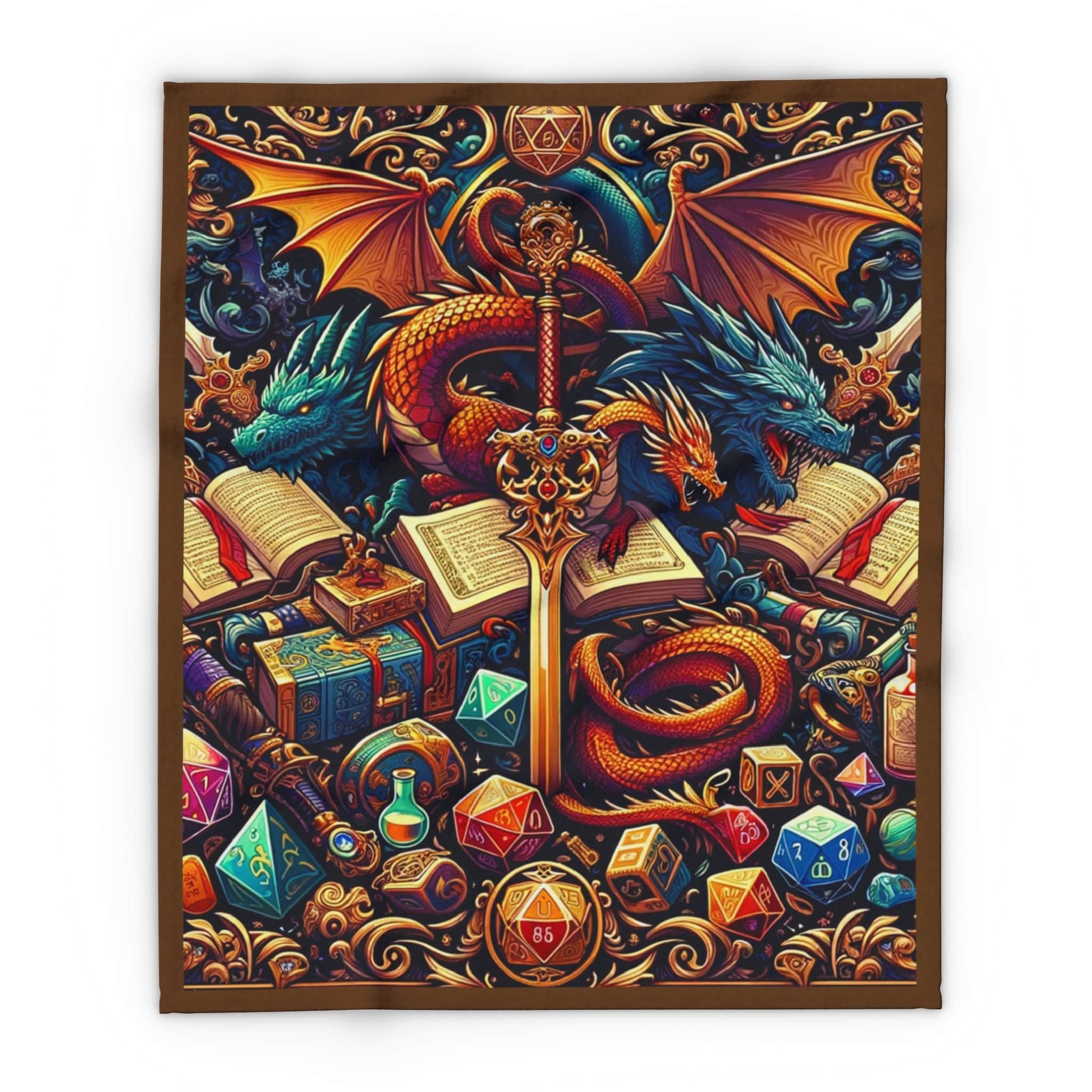 Photo 4 of 10: Dragon, Sword and Dice Throw blanket, photo 4 of 10