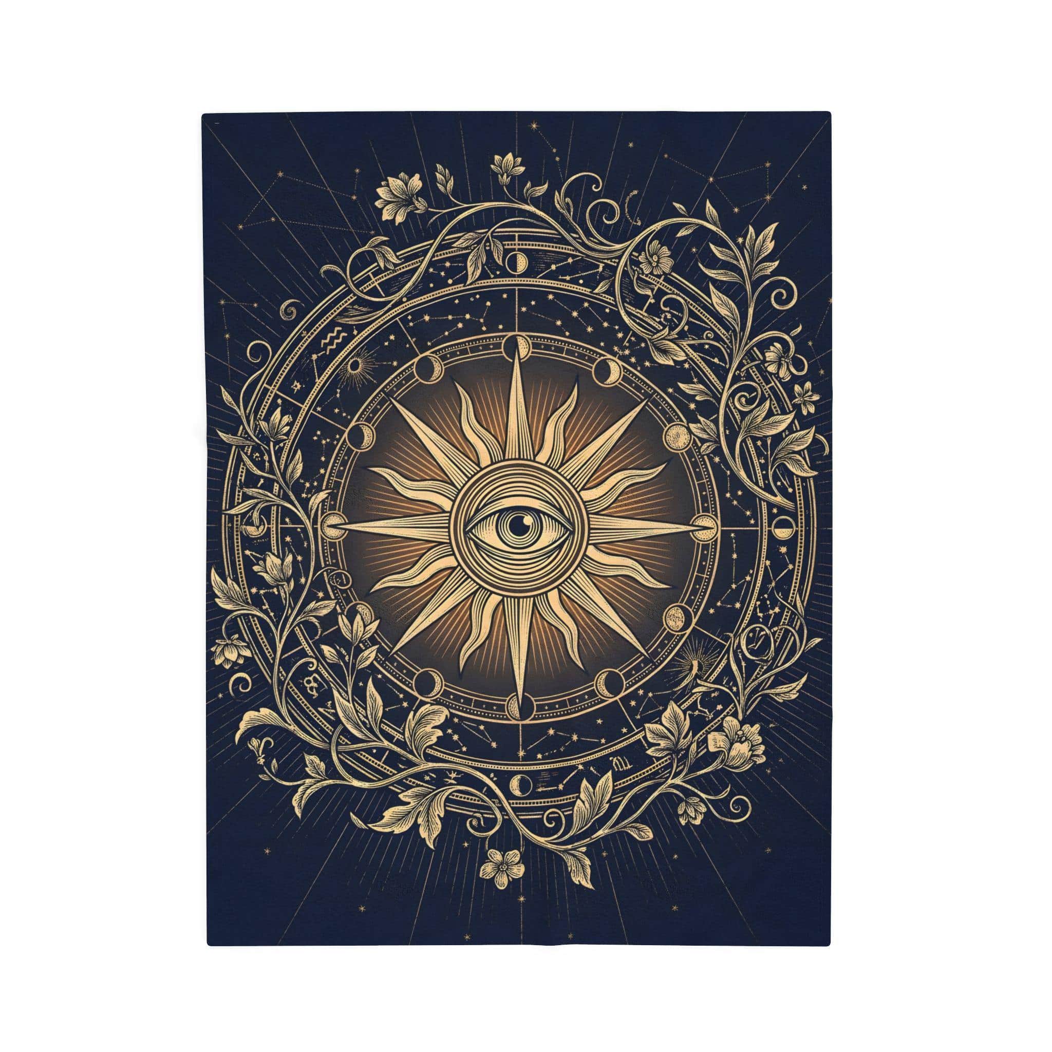 Photo 6 of 6: An atmospheric session throw designed to celebrate the party's unsung healer, featuring an intricate celestial divine emblem that transforms gaming nights into a cozy dark academia haven, front view