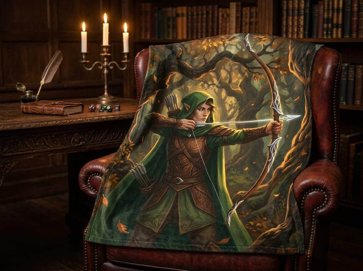 DnD Blanket Wood Elf Ranger Throw