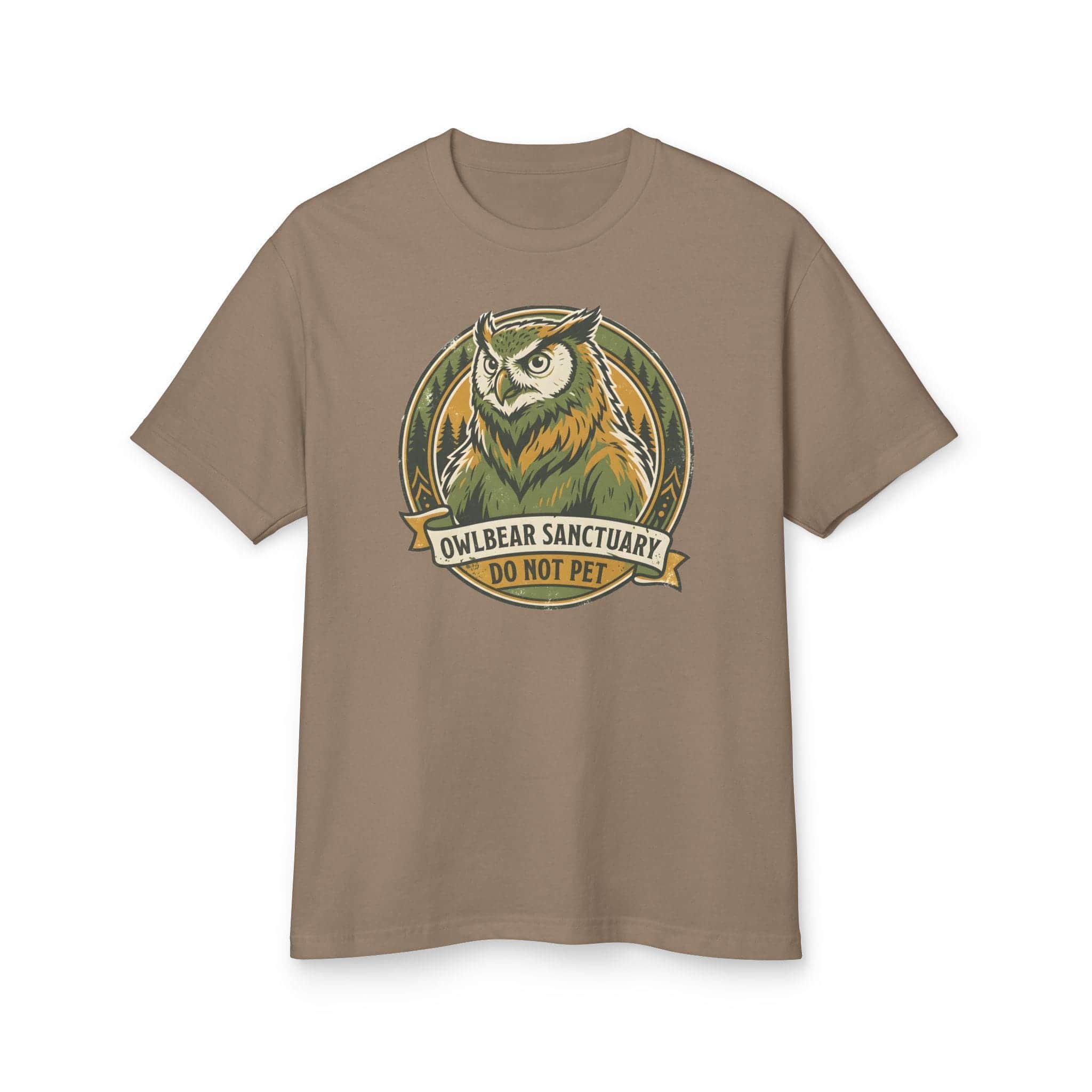 Photo 12 of 15: Vintage national park souvenir graphic tee featuring tabletop gaming's favorite deadly predator alongside a cheeky 'Do Not Pet' warning for players who insist on taming wilderness monsters, front view