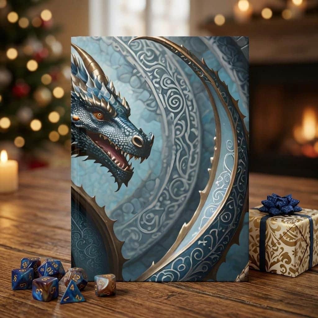 Photo 3 of 8: A journal with designs inspired by tabletop roleplaying characters, extending the proven 'dnd' theme, shown as a gift