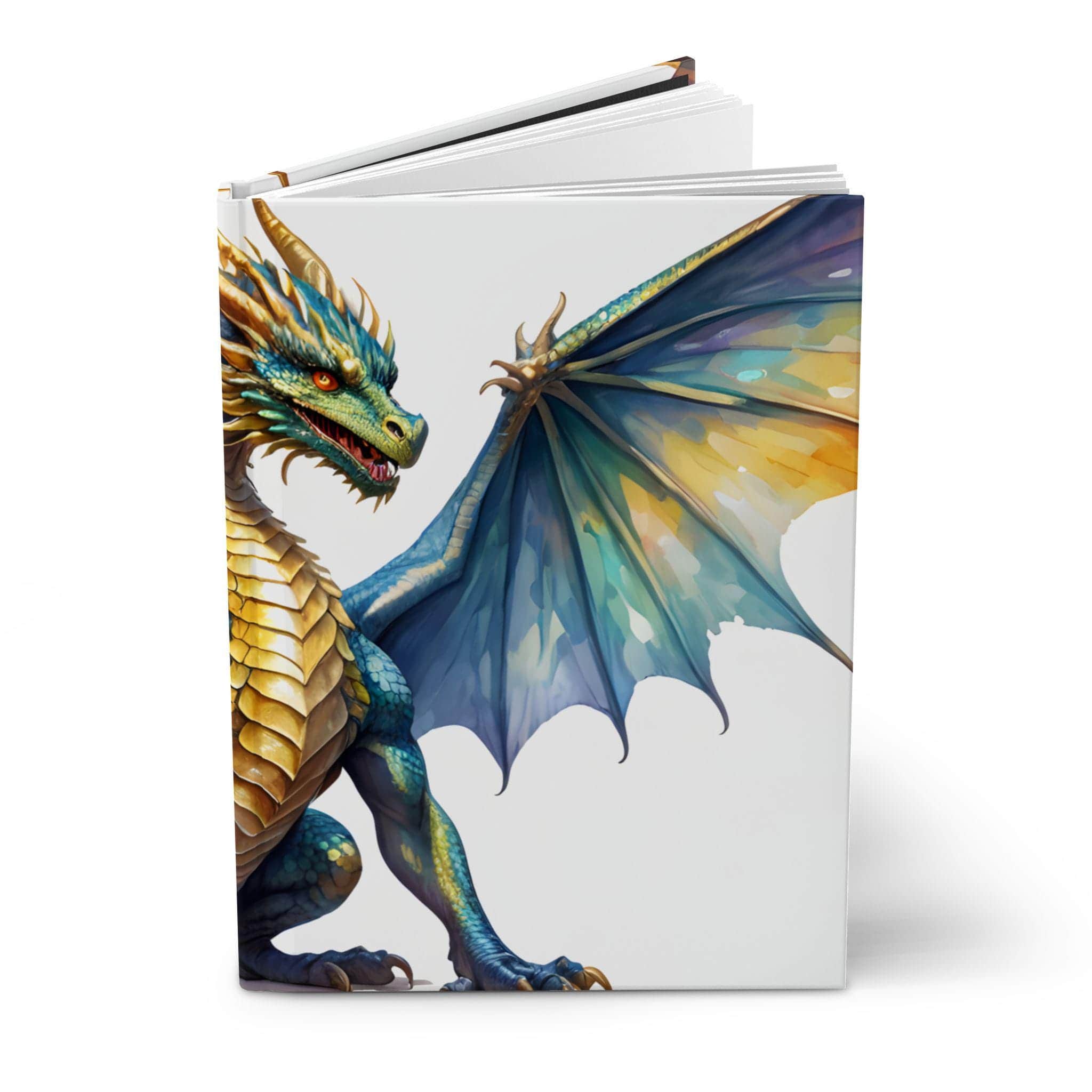Photo 5 of 6: A beautifully designed journal featuring a majestic dragon surrounded by treasure, opened