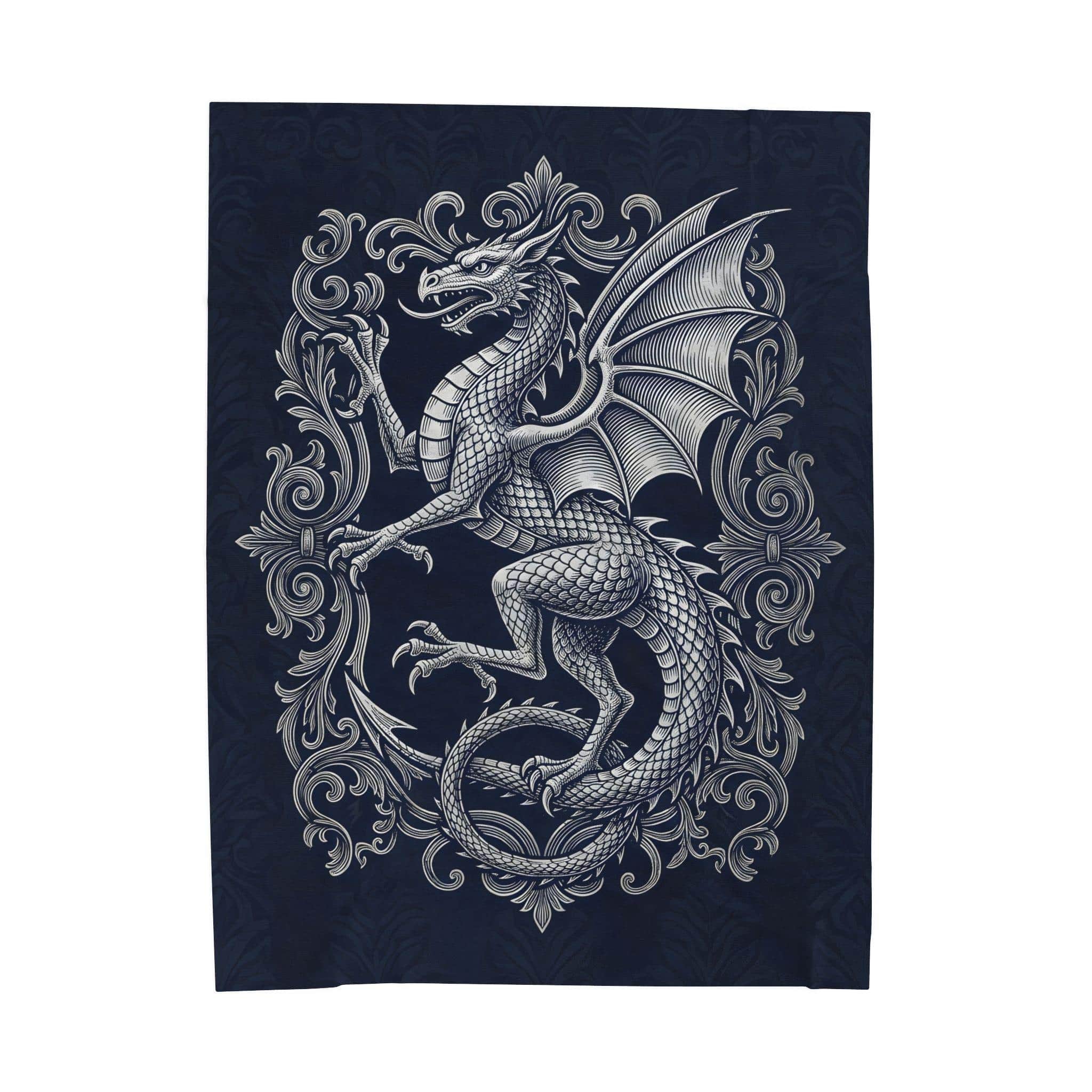 Photo 7 of 8: Transform your reading nook or tabletop session with a plush velveteen throw designed as an authentic medieval faction standard, front view