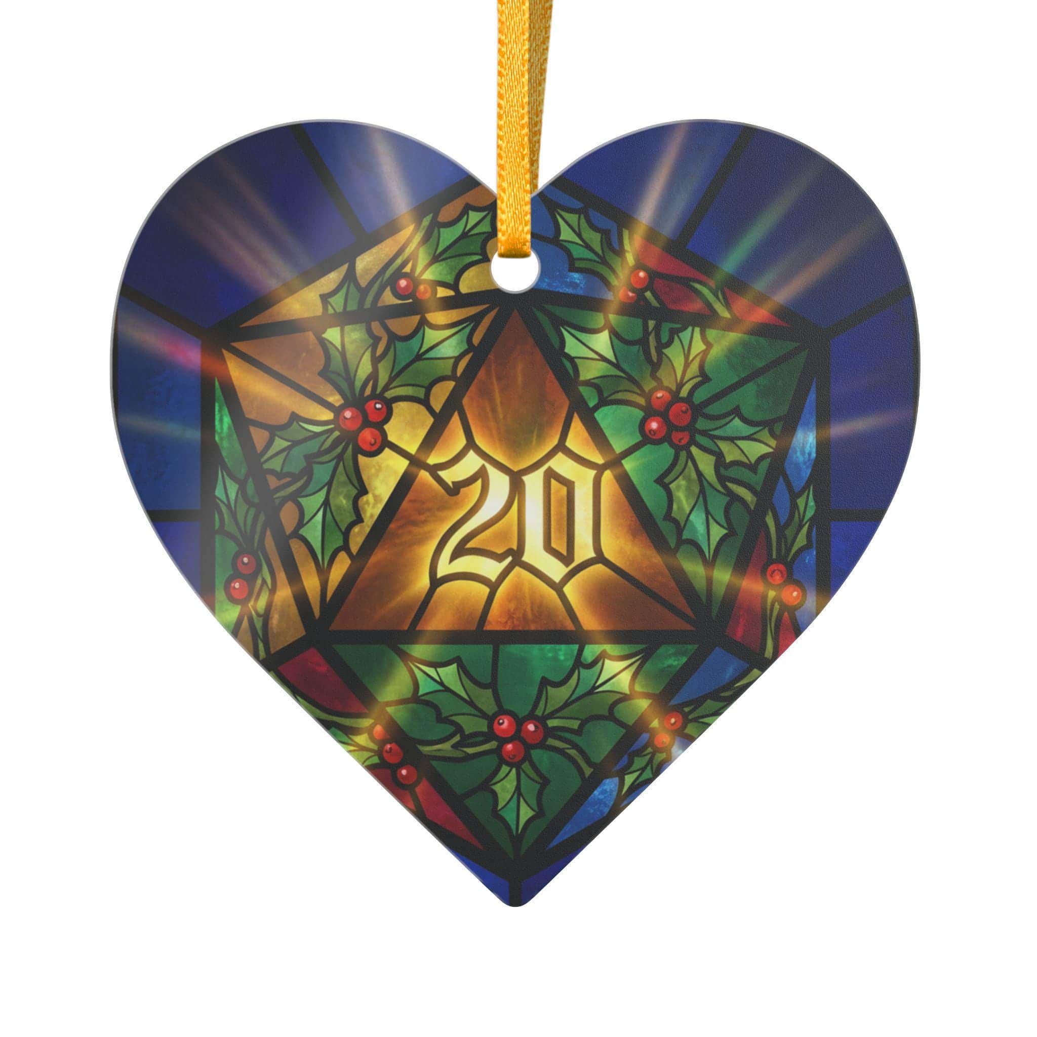 Photo 6 of 8: A celebratory tabletop holiday keepsake immortalizing a natural 20 critical hit, printed on an ornament, front view