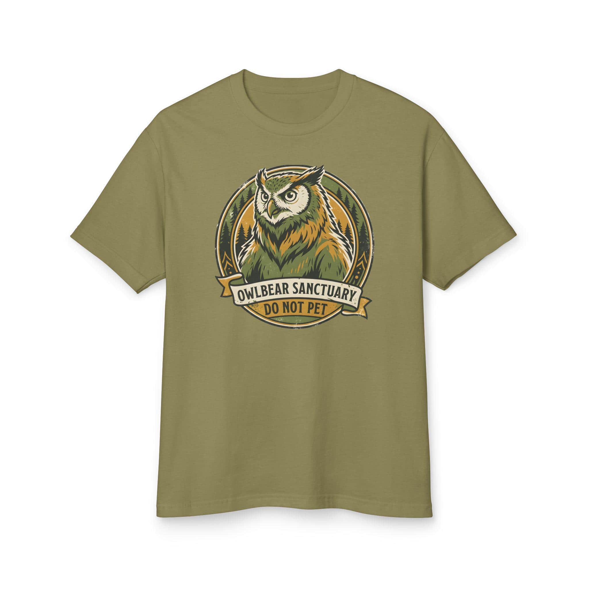 Photo 11 of 15: Vintage national park souvenir graphic tee featuring tabletop gaming's favorite deadly predator alongside a cheeky 'Do Not Pet' warning for players who insist on taming wilderness monsters, front view