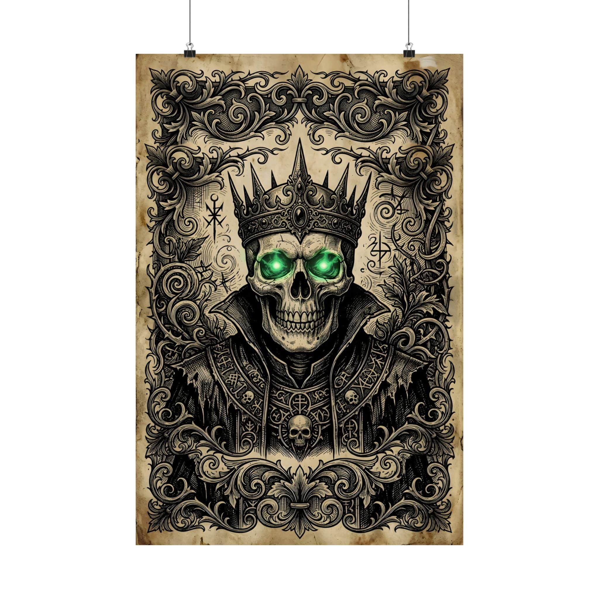 Photo 5 of 6: An in-world weathered bounty placard depicting an ancient skeletal sorcerer, front view