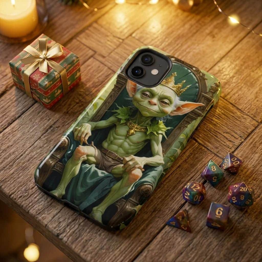 Photo 3 of 10: Delight your friend who loves fantasy games and creatures with a goblin phone case that combines elegance and mischief, shown as a gift