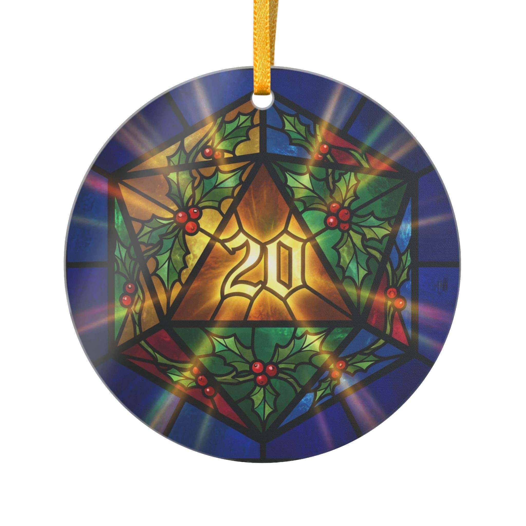 Photo 5 of 8: A celebratory tabletop holiday keepsake immortalizing a natural 20 critical hit, printed on an ornament, front view