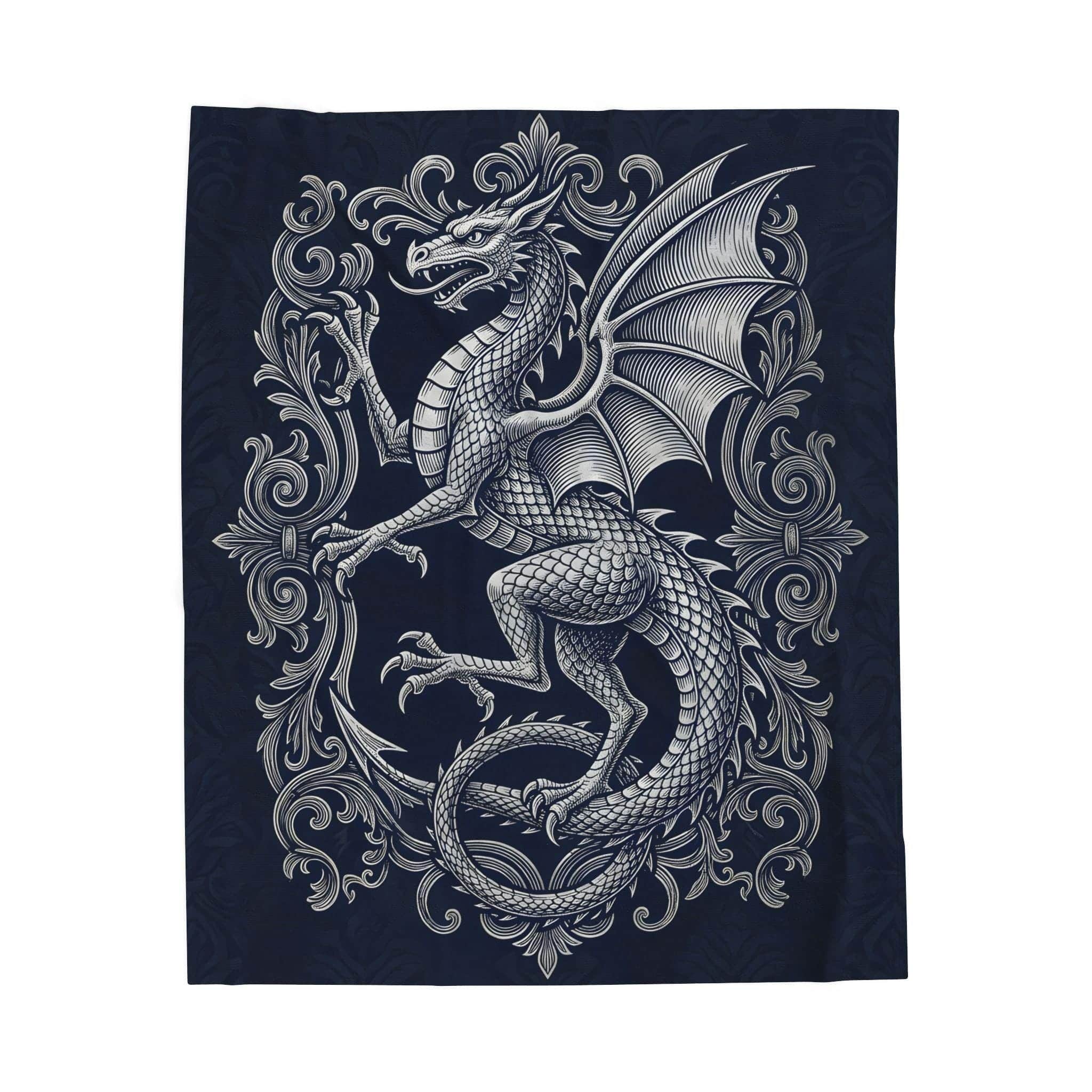 Photo 8 of 8: Transform your reading nook or tabletop session with a plush velveteen throw designed as an authentic medieval faction standard, front view