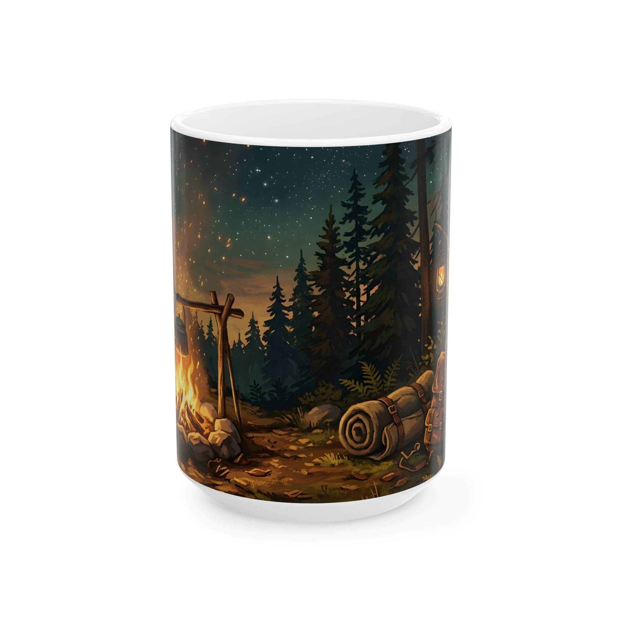 Photo 8 of 8: A cozy Long Rest themed fantasy ceramic coffee mug designed for tabletop adventurers and DMs to recharge between campaign encounters