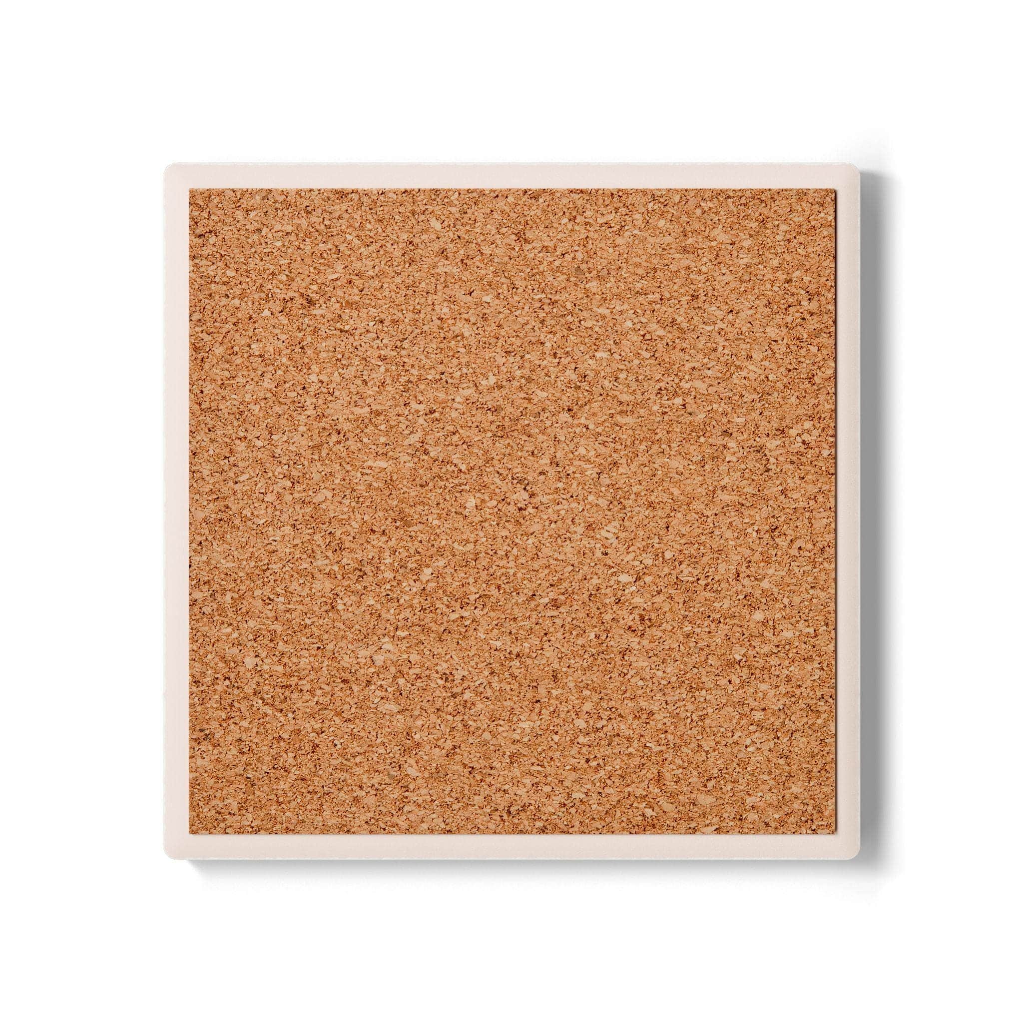 Photo 11 of 11: A square high-gloss drink coaster designed to look like a direct top-down view into a translucent acidic gelatinous cube trapping sunken dice and adventurer bones, serving as a witty spill hazard for campaign nights, back view