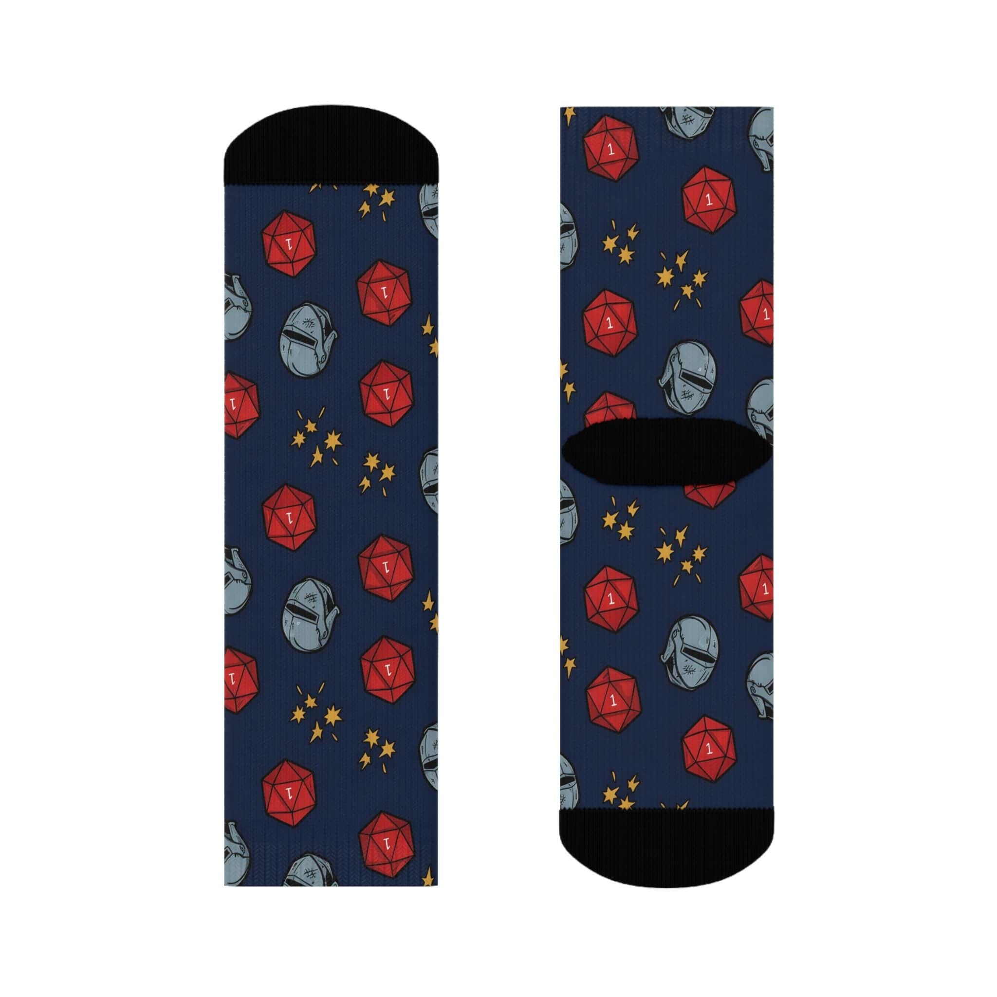 Photo 3 of 3: Punchy novelty crew socks commemorating the party's loudest stealth failure, front view