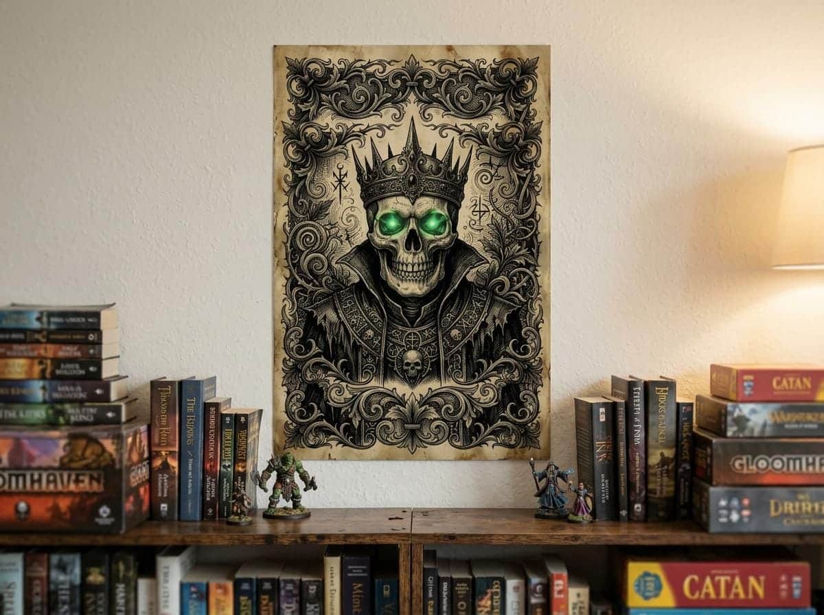 DnD Poster Lich Wanted Notice Wall Art