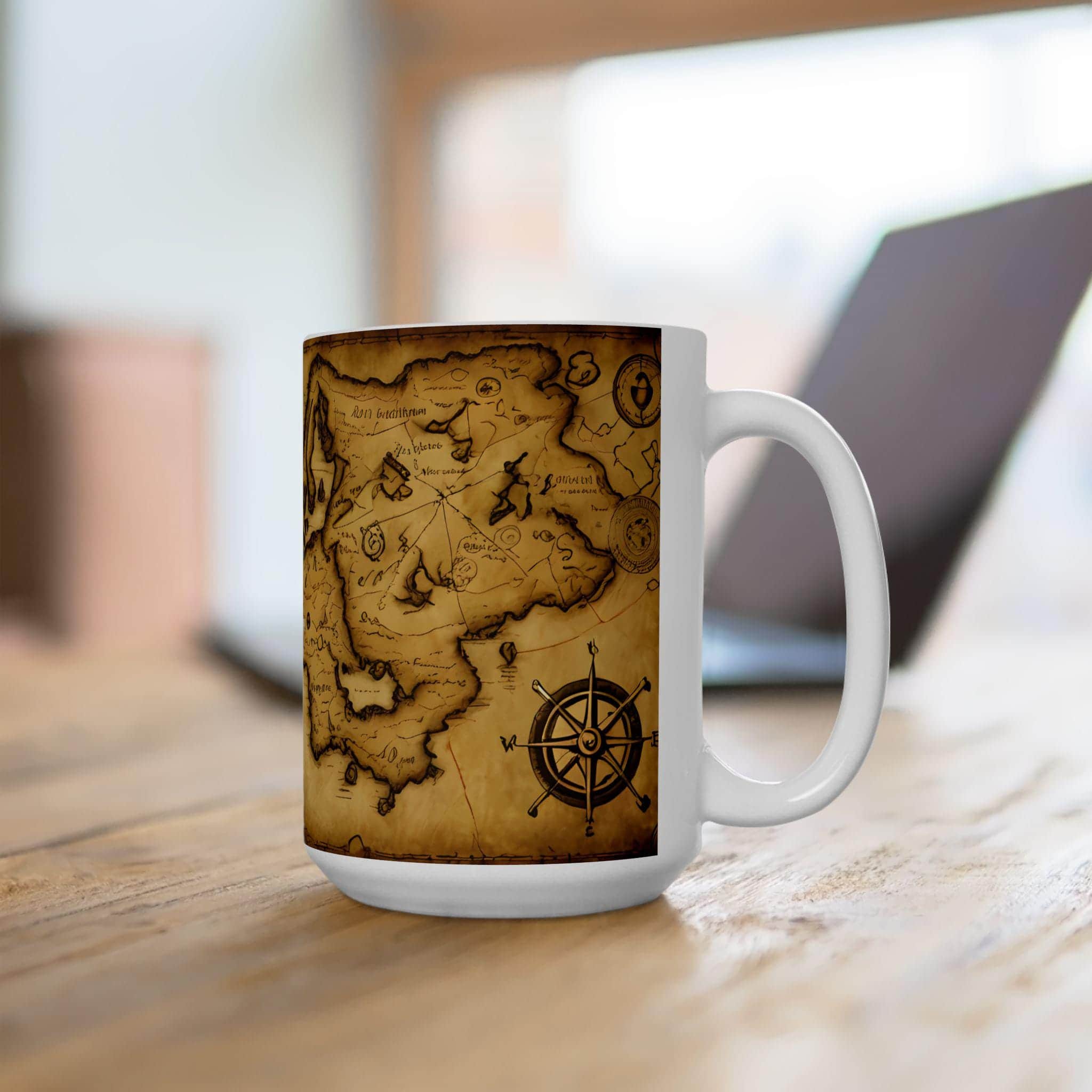 Photo 2 of 10: Unleash your inner adventurer with this detailed treasure map mug, in a room setting