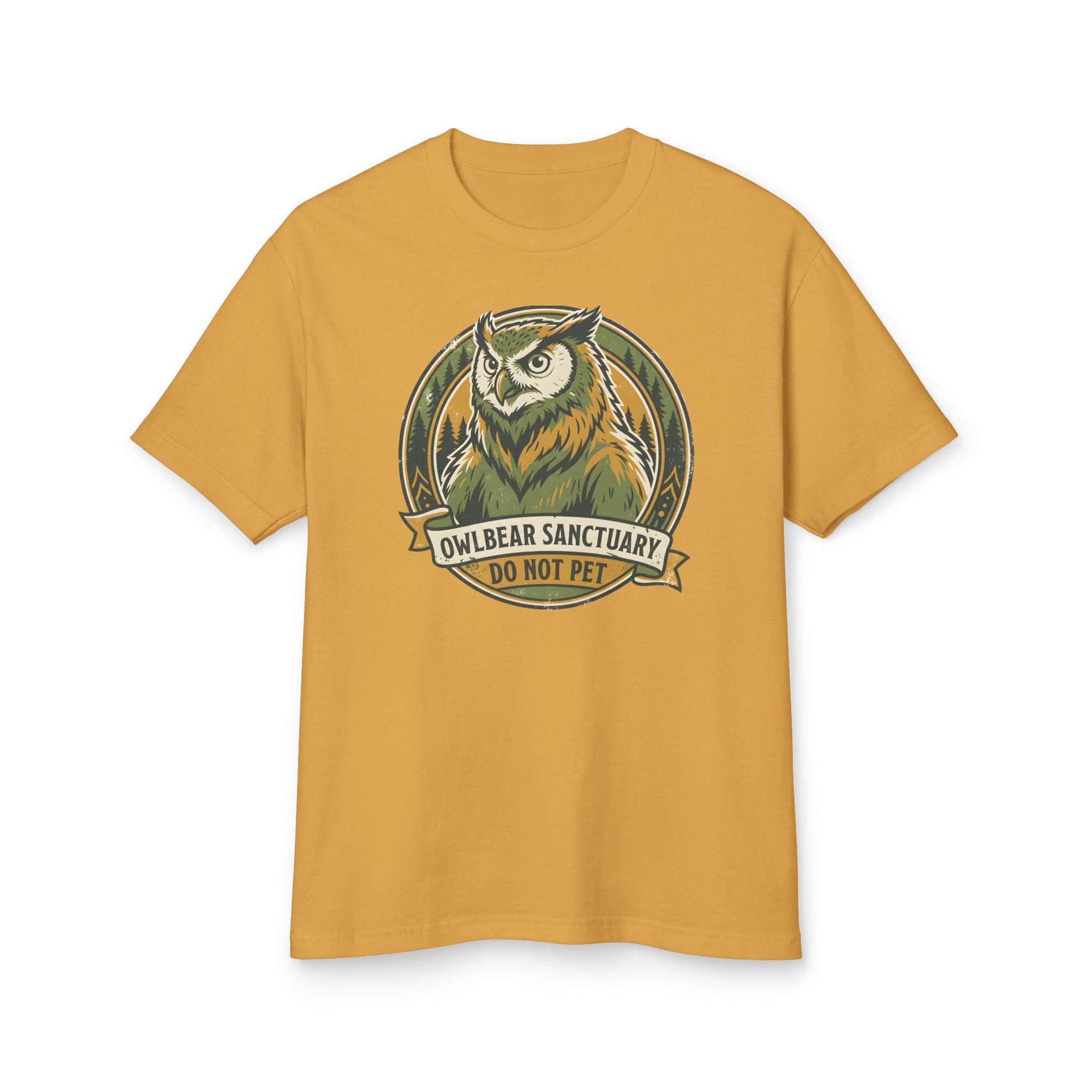 Photo 13 of 15: Vintage national park souvenir graphic tee featuring tabletop gaming's favorite deadly predator alongside a cheeky 'Do Not Pet' warning for players who insist on taming wilderness monsters, front view