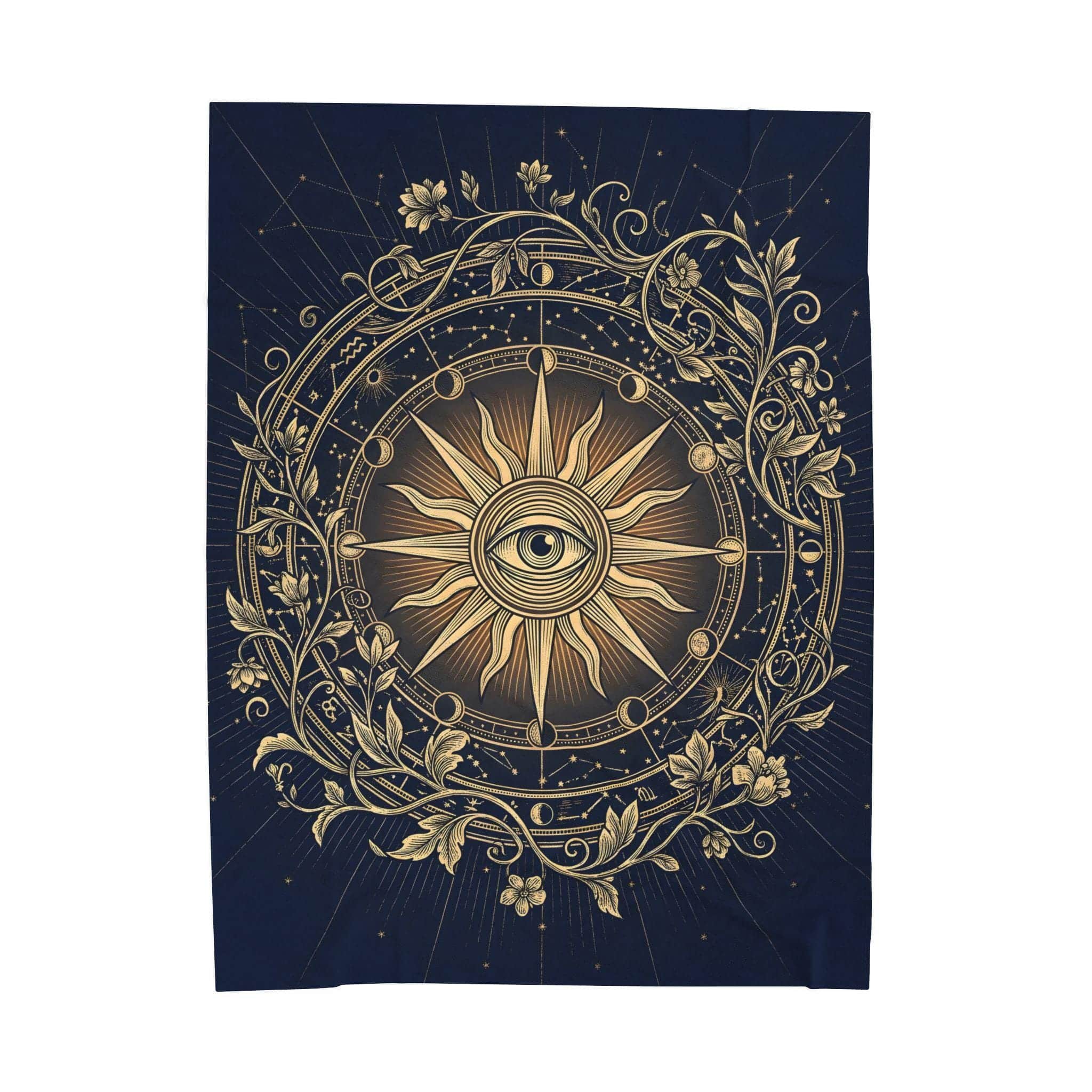 Photo 4 of 6: An atmospheric session throw designed to celebrate the party's unsung healer, featuring an intricate celestial divine emblem that transforms gaming nights into a cozy dark academia haven, front view