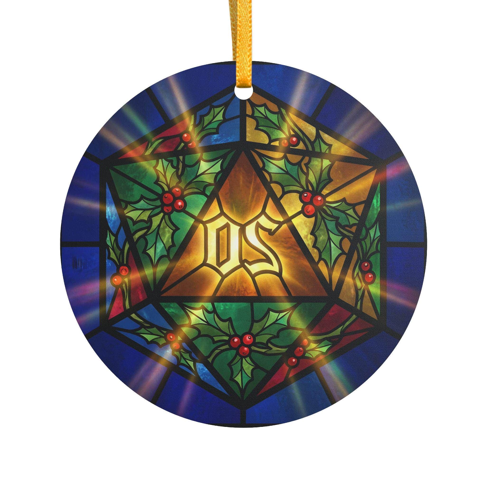 Photo 8 of 8: A celebratory tabletop holiday keepsake immortalizing a natural 20 critical hit, printed on an ornament, back view