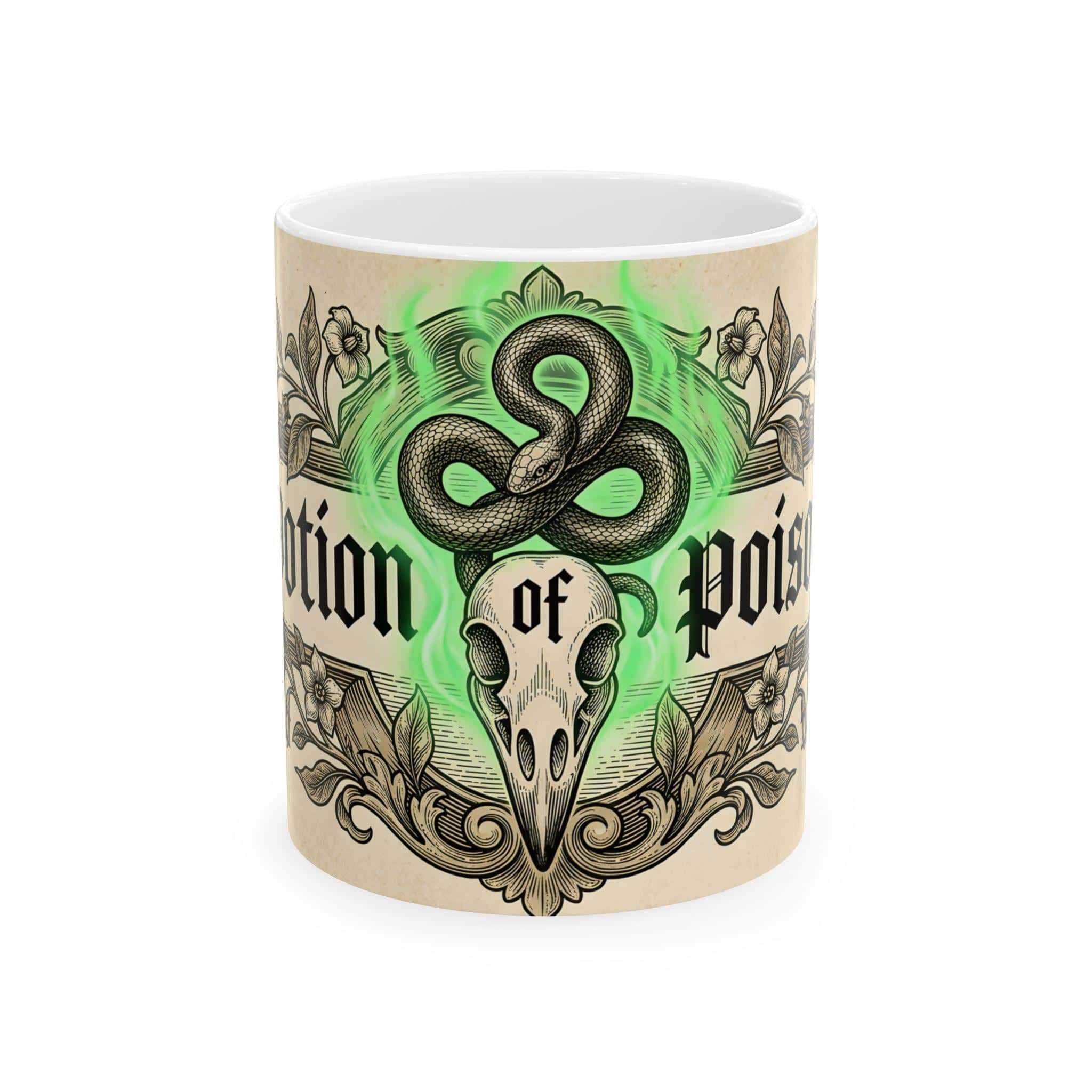 Photo 6 of 8: A vintage fantasy apothecary label wrapping the mug to disguise morning coffee as a lethal tabletop elixir