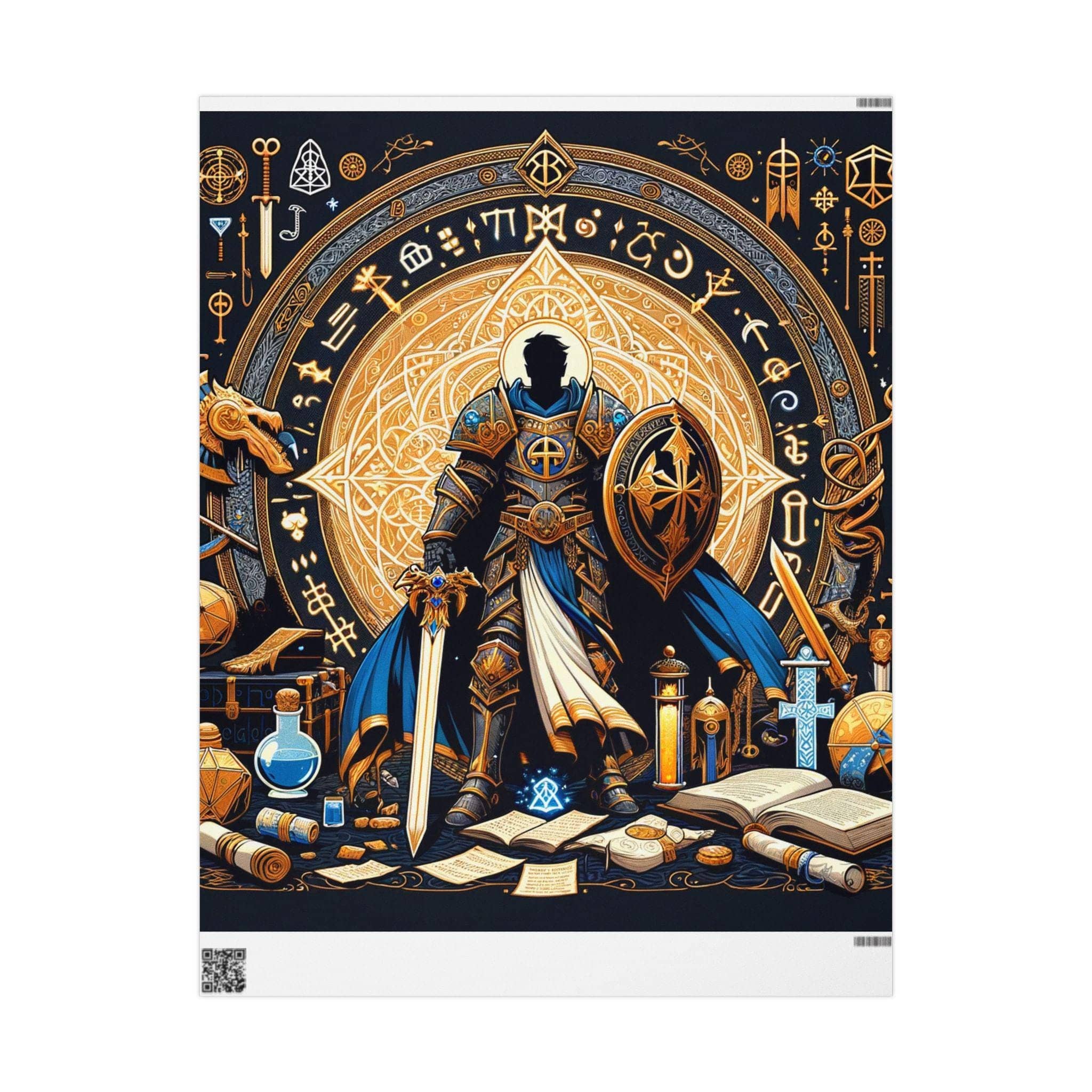 Righteous Hall Paladin Wrapping Paper wrapping paper, photo 8 of 20