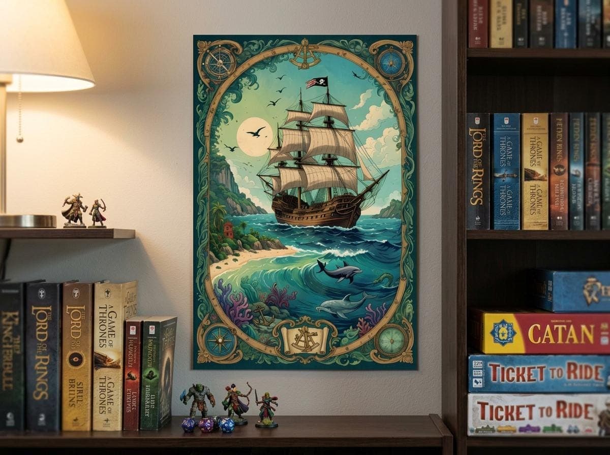 Sunken Treasure Hunt Pirate Adventure Poster