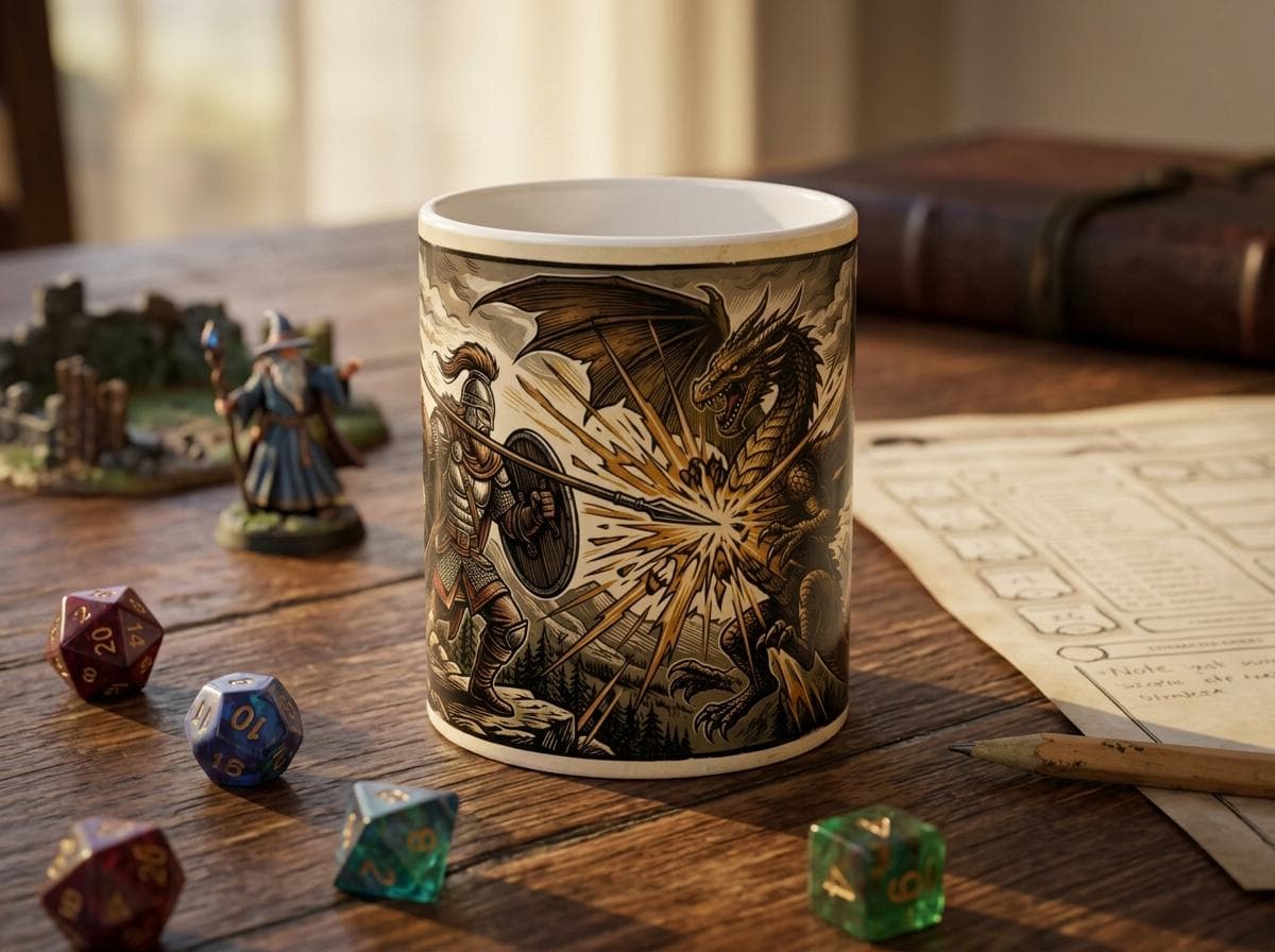 Dungeon Master Mug, DnD Dragon Slayer