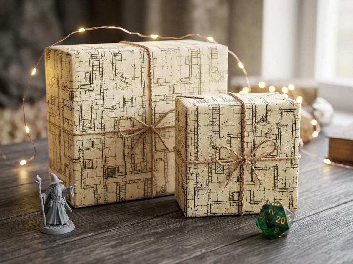 DnD Wrapping Paper, Battlemap Gift Wrap