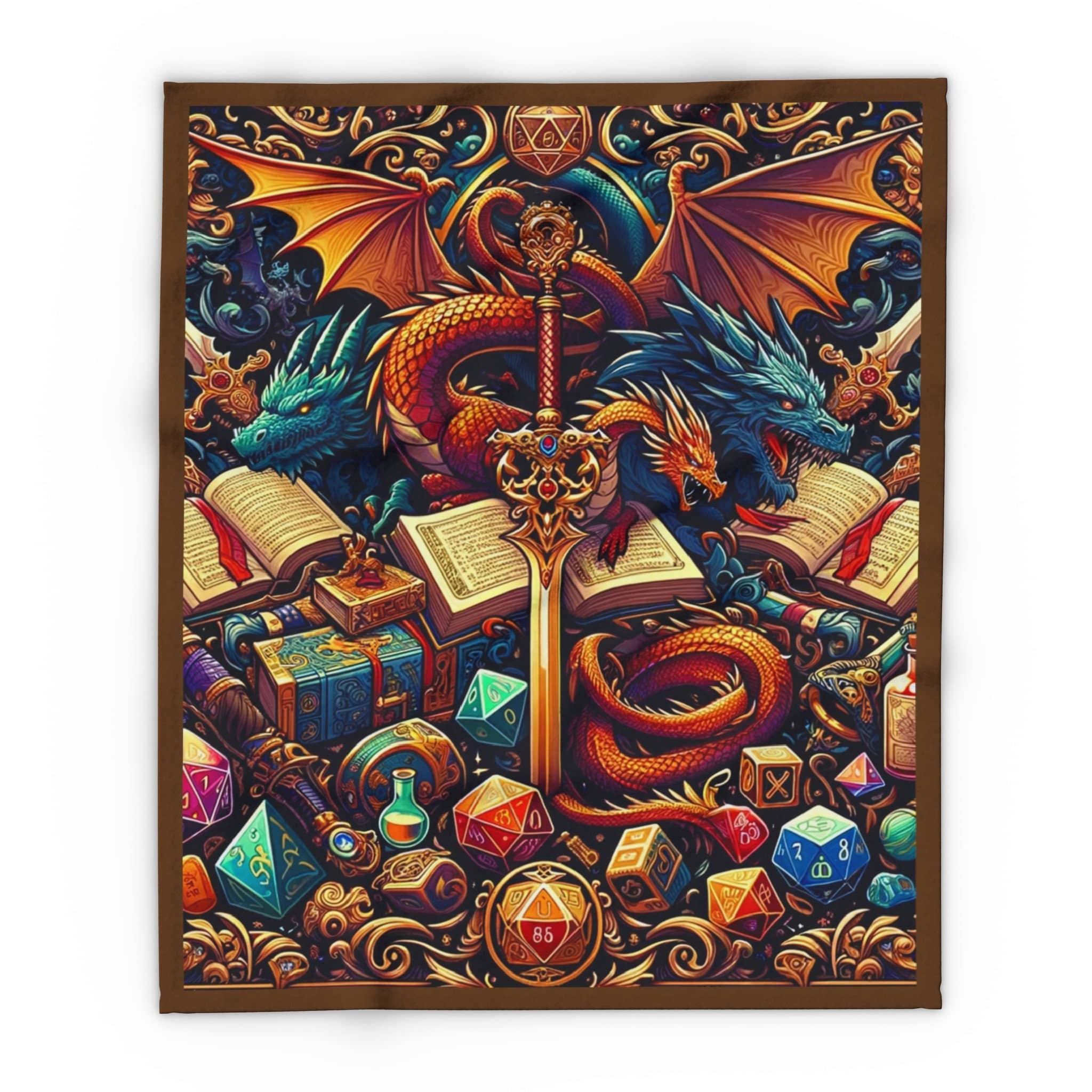 Dragon, Sword and Dice Throw blanket, photo 4 of 10