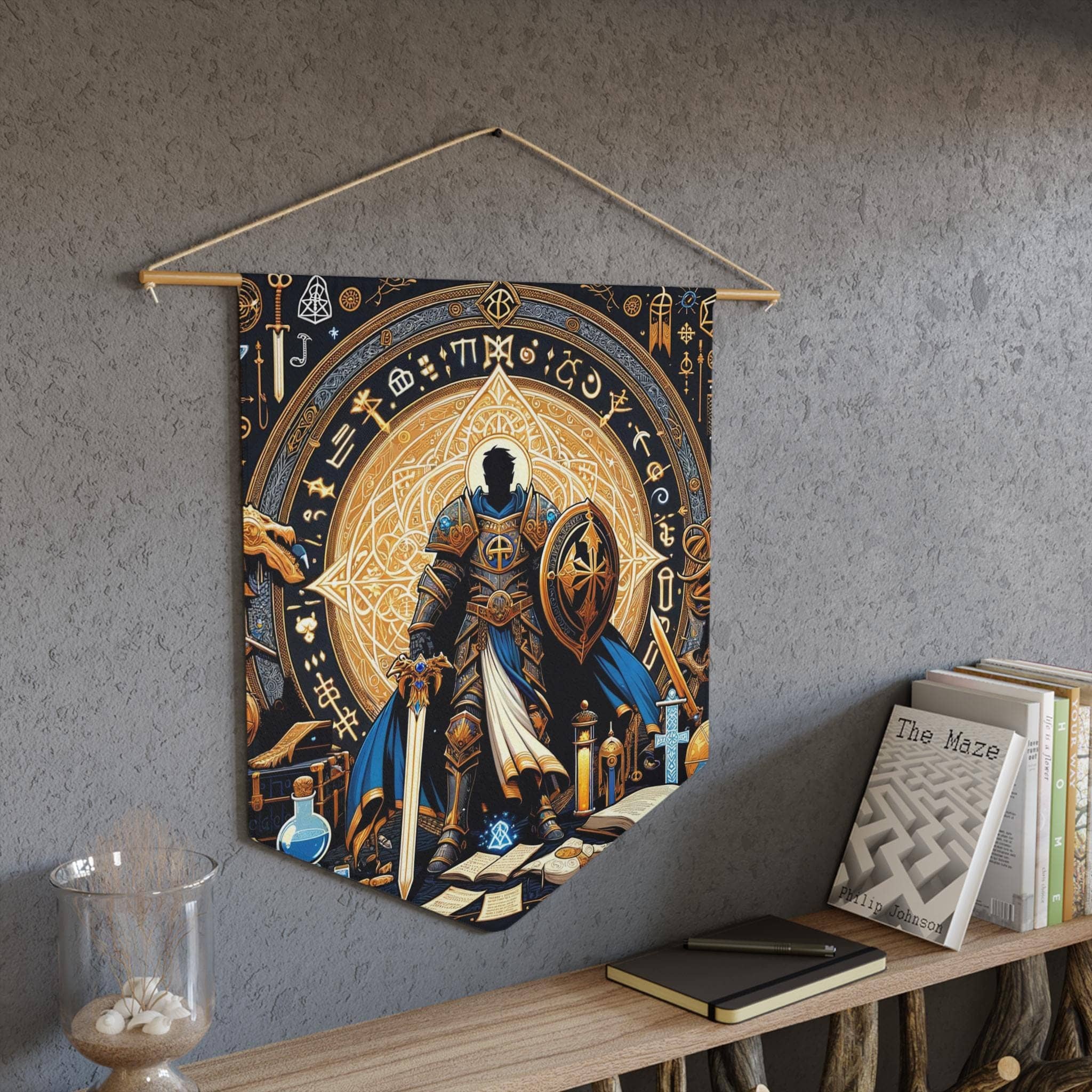 Righteous Hall Paladin Pennant, a D&D gift for a Paladin