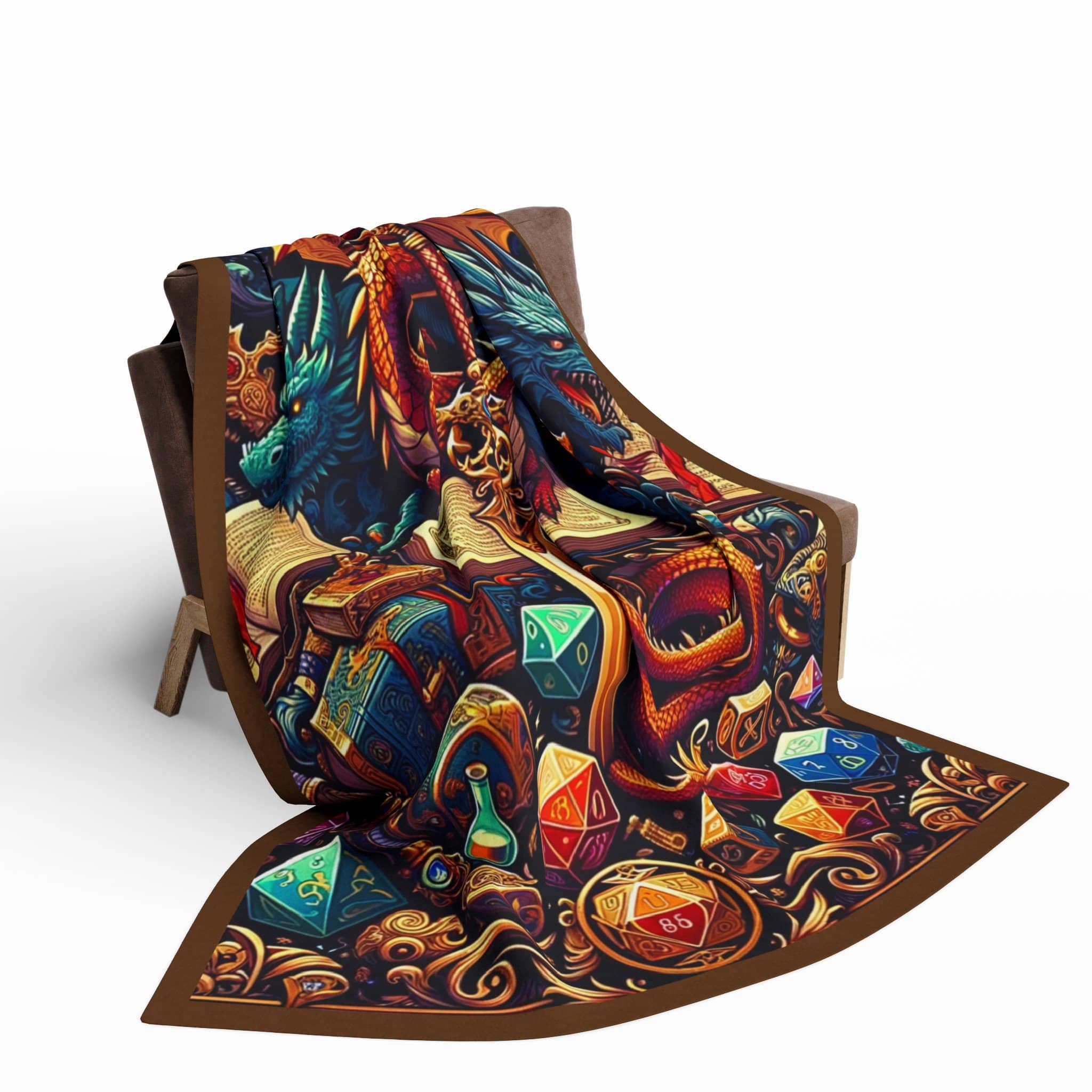 Dragon, Sword and Dice Throw, a D&D blanket