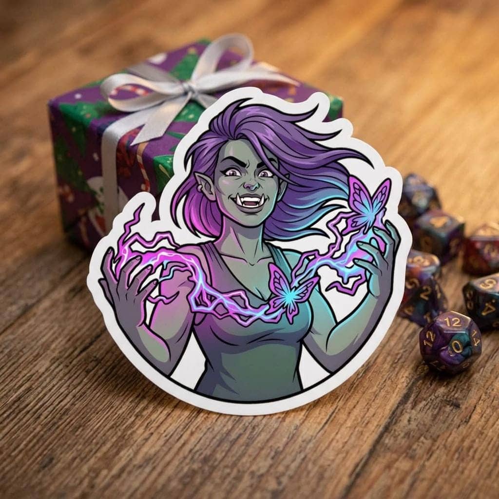 Wild Magic Half-Orc Sorceress Sticker