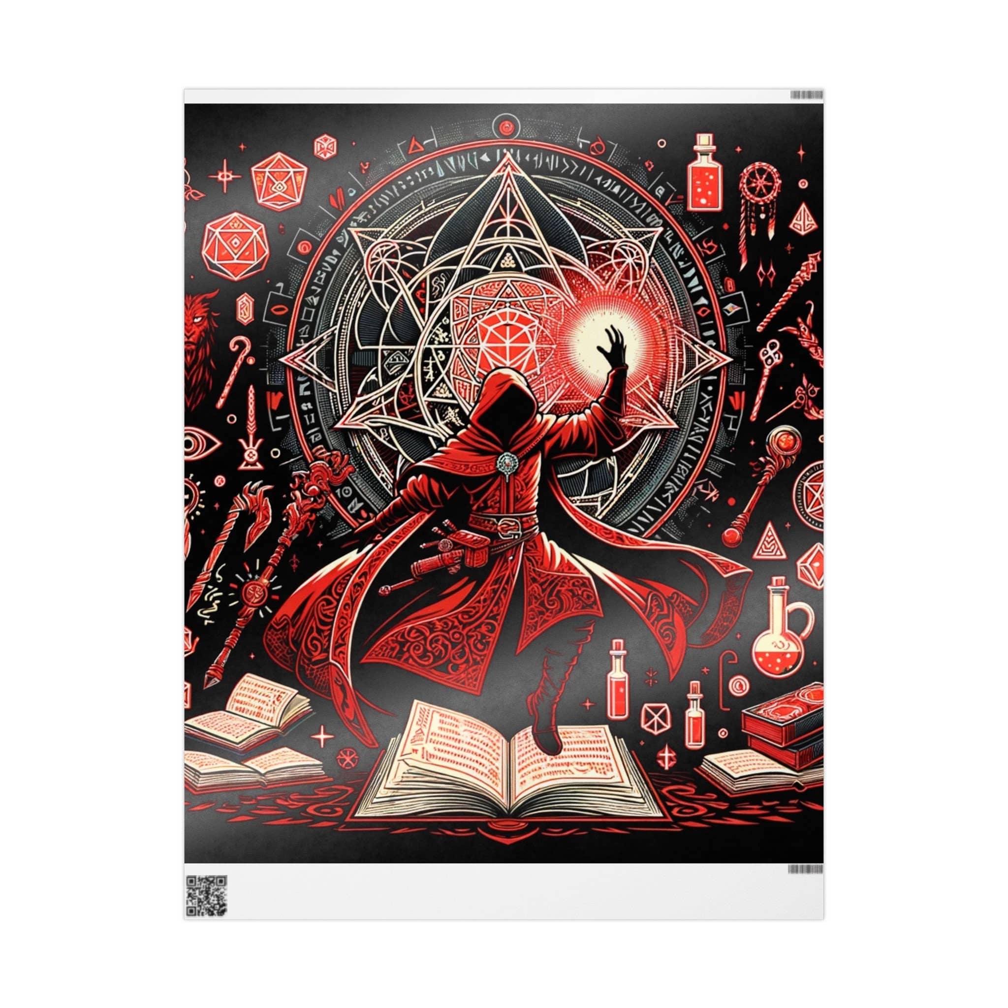Red Sorceror Wrapping Paper wrapping paper, photo 3 of 10