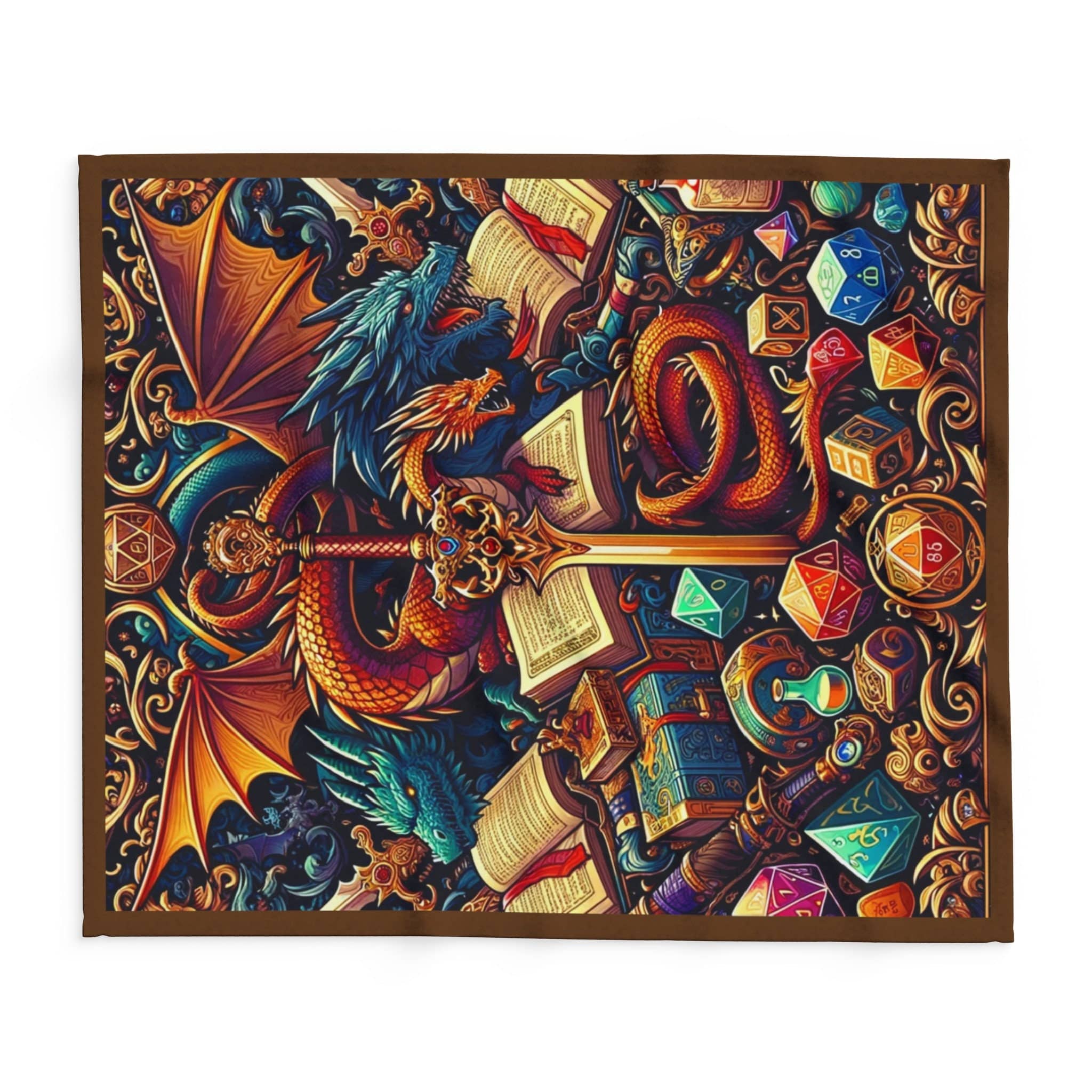 Dragon, Sword and Dice Throw blanket, photo 10 of 10