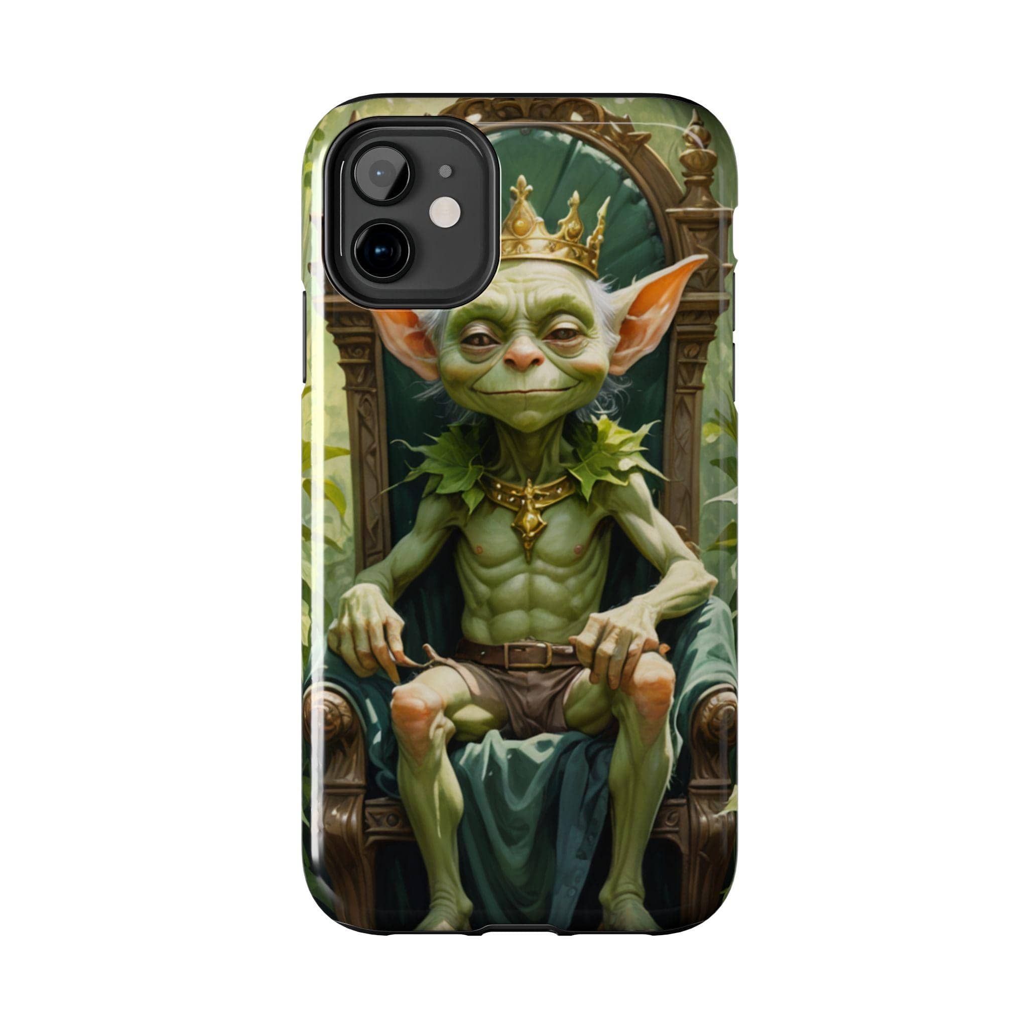 Delight your friend who loves fantasy games and creatures with a goblin phone case that combines elegance and mischief, front view