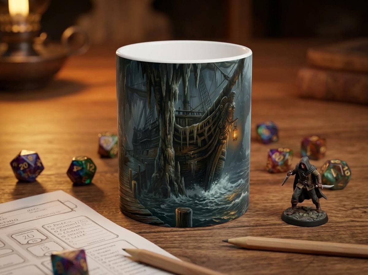 Pirate Ship Sea Cave Ceramic Mug