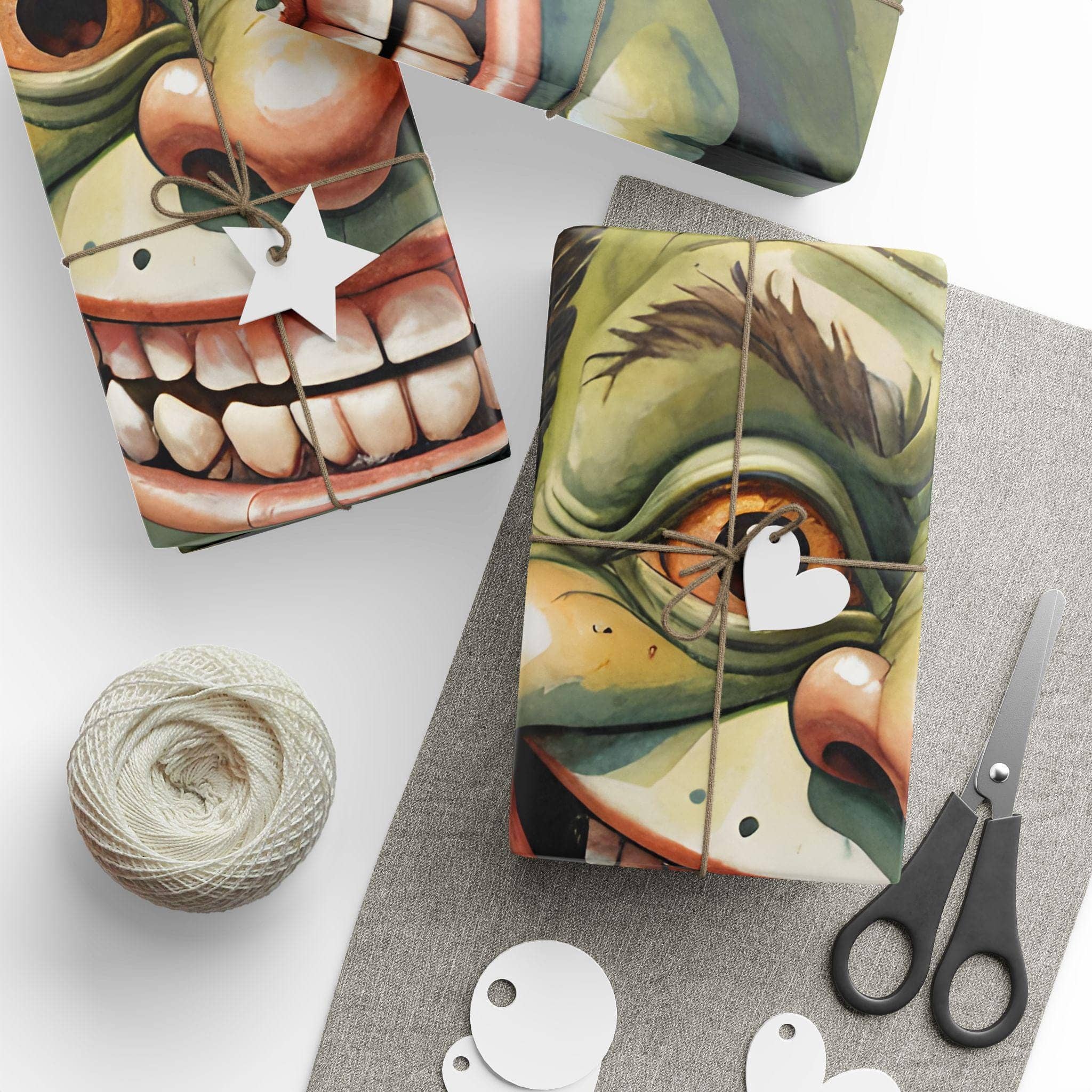 Wrap up your gifts in fun and quirky troll-themed paper, printed on wrapping paper