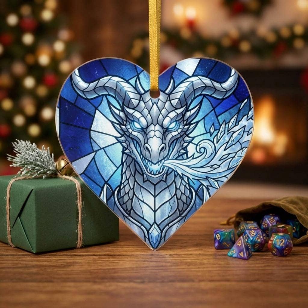 Blue Dragonborn Acrylic Ornament