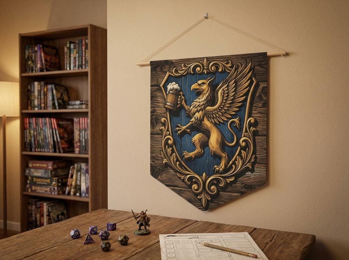 The Frothy Griffon Tavern Sign Pennant
