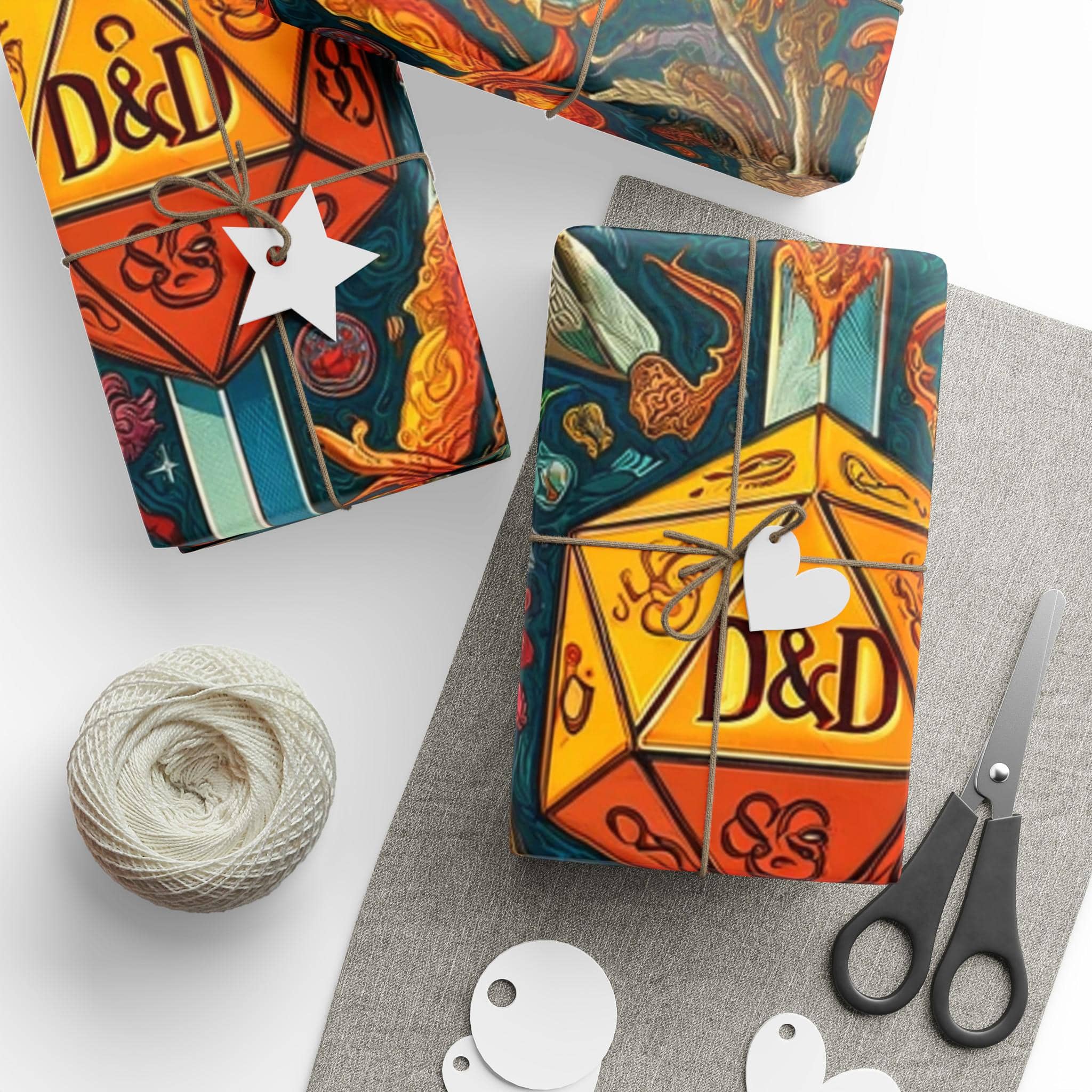 Large Dice Wrapping Paper, a D&D gift