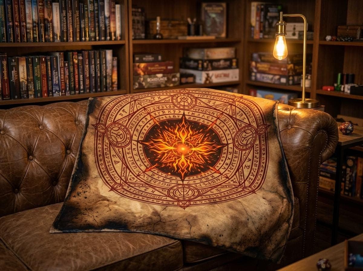 DnD Blanket Fireball Spell Scroll Throw