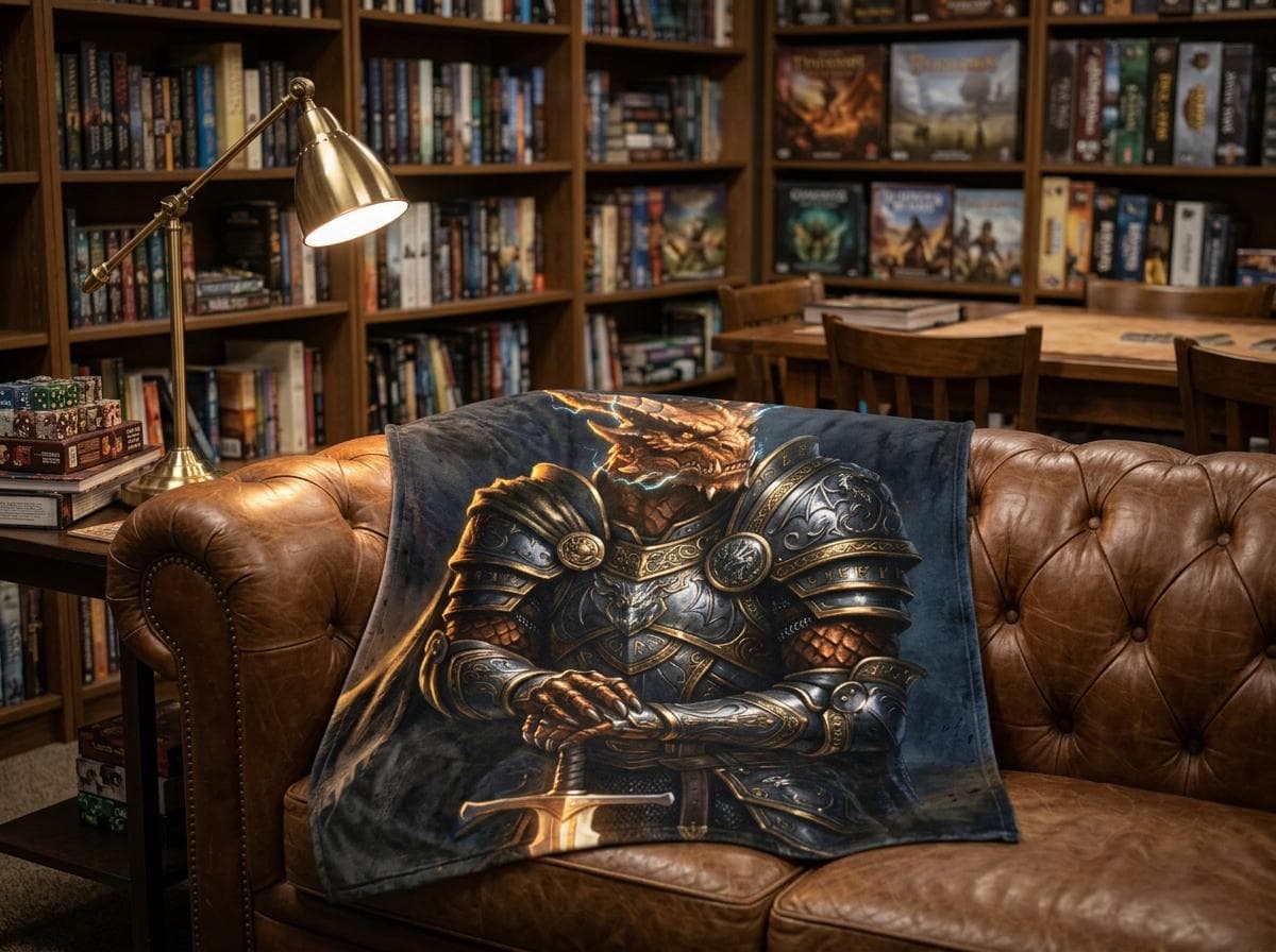 DnD Blanket, Dragon Plush Throw Blanket