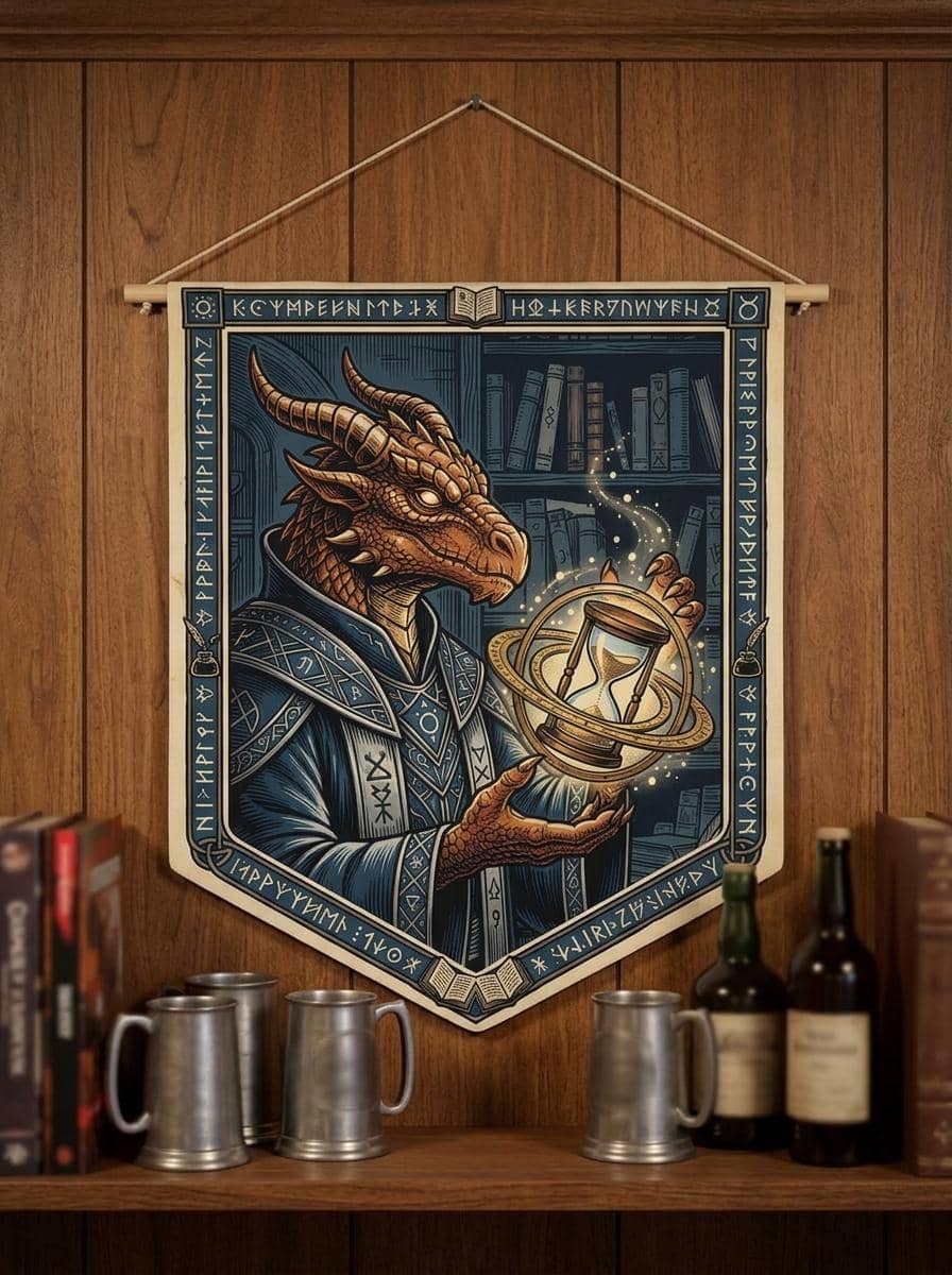 Dragonborn Wizard Pennant