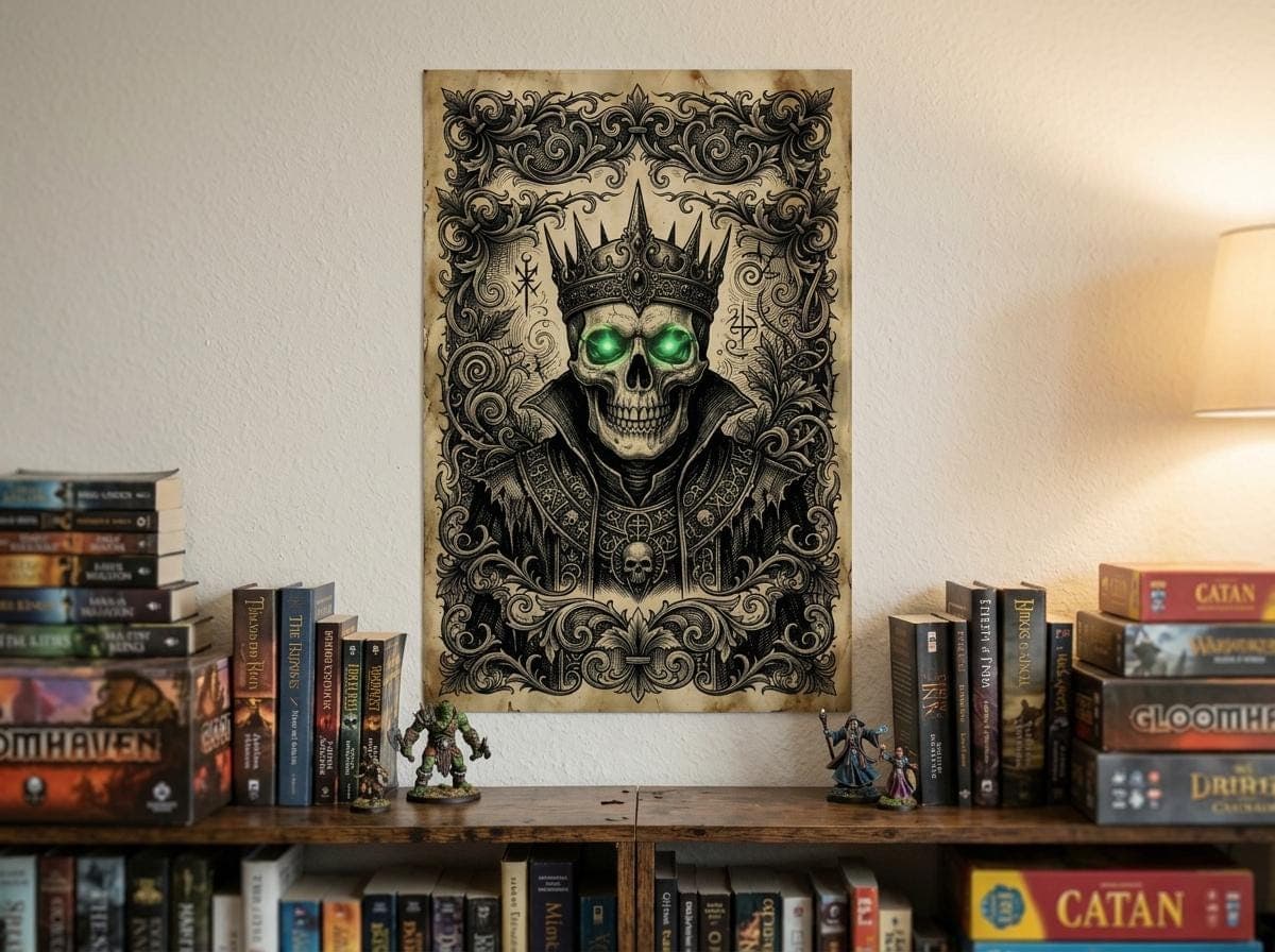 DnD Poster Lich Wanted Notice Wall Art