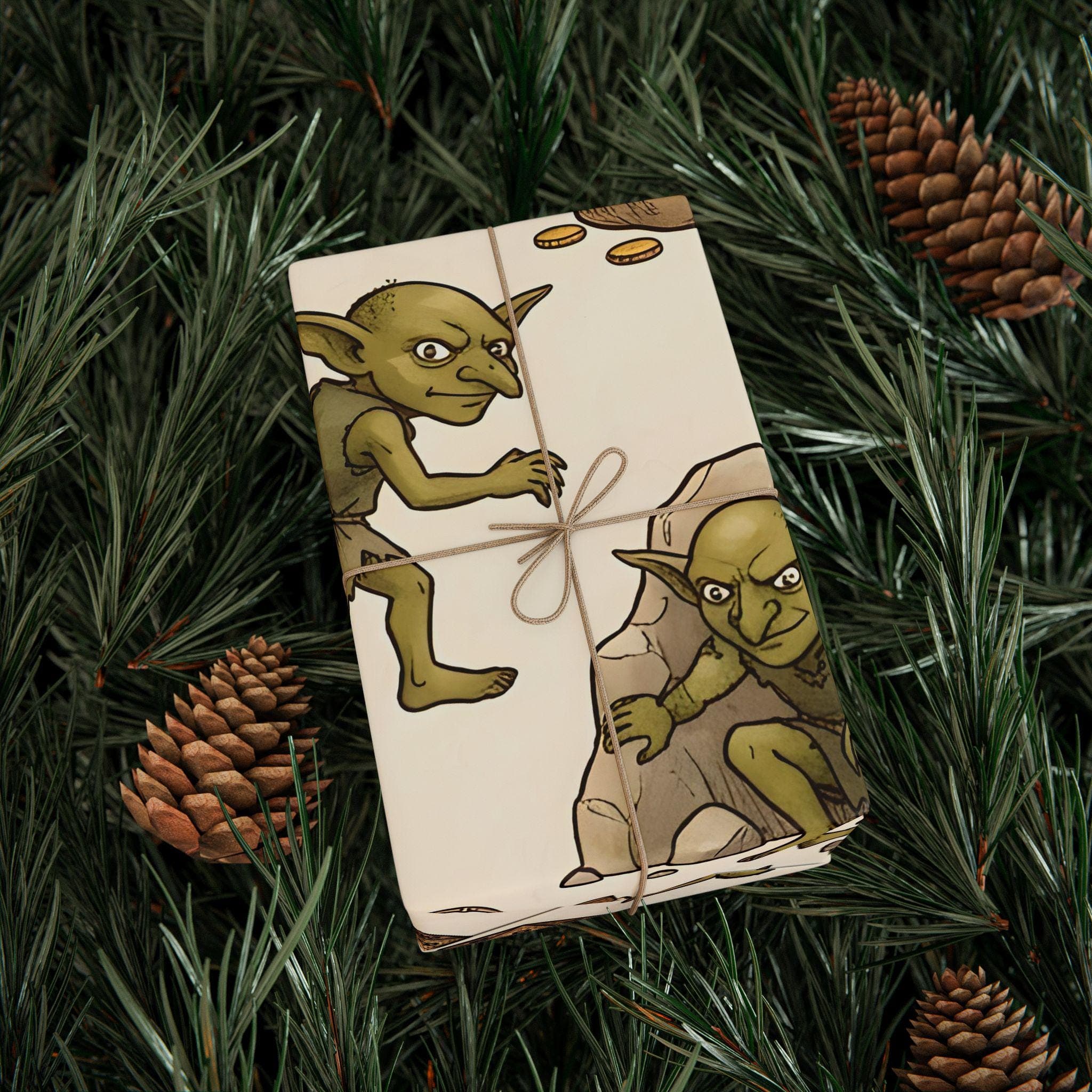 DnD Wrapping Paper, Goblin Loot Fantasy