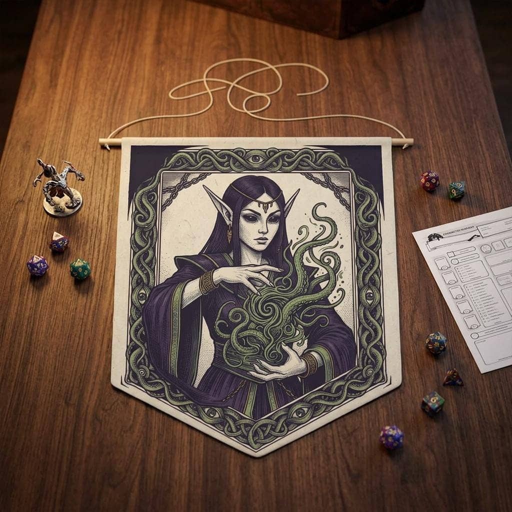 Eldritch Elf Warlock Pennant