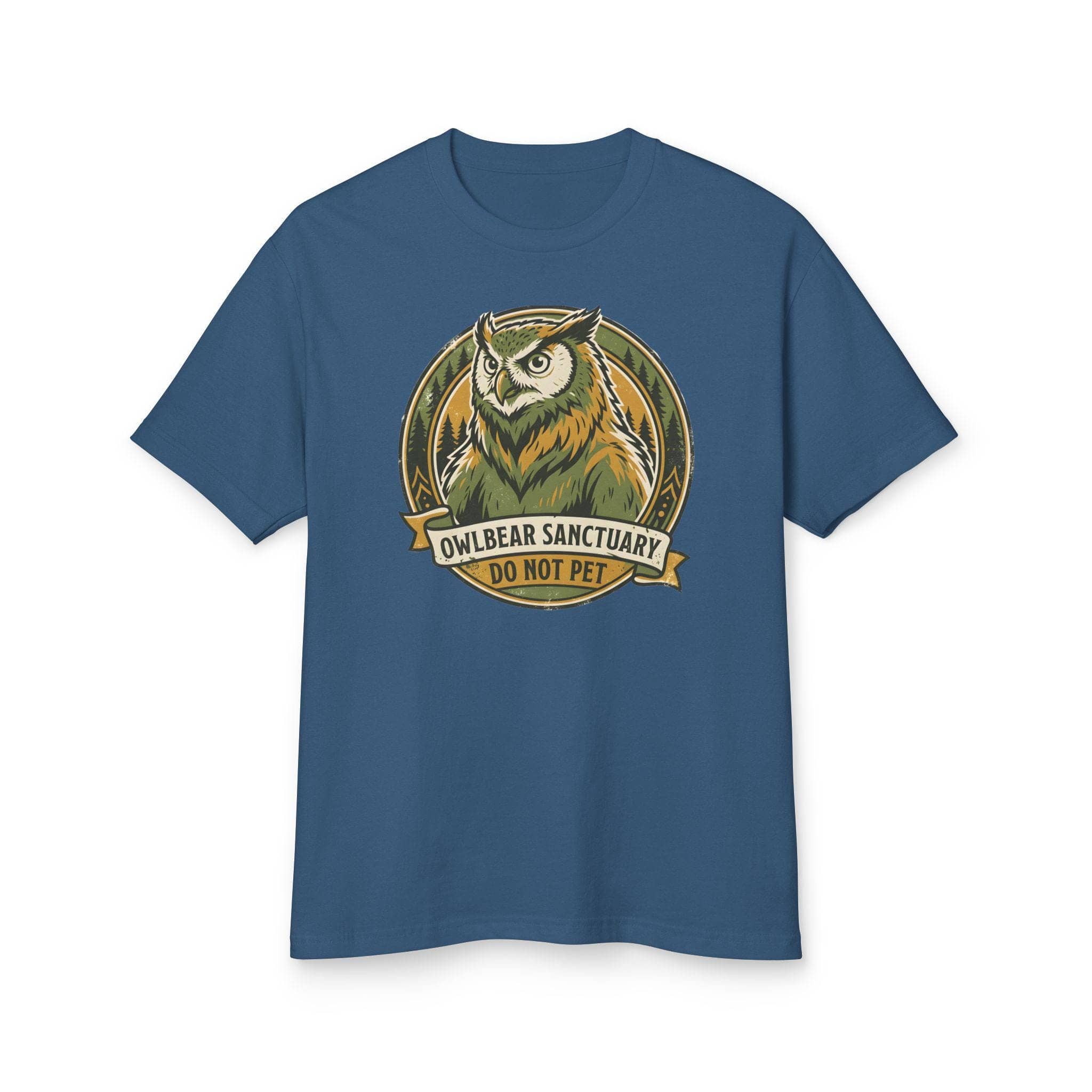 Vintage national park souvenir graphic tee featuring tabletop gaming's favorite deadly predator alongside a cheeky 'Do Not Pet' warning for players who insist on taming wilderness monsters, front view