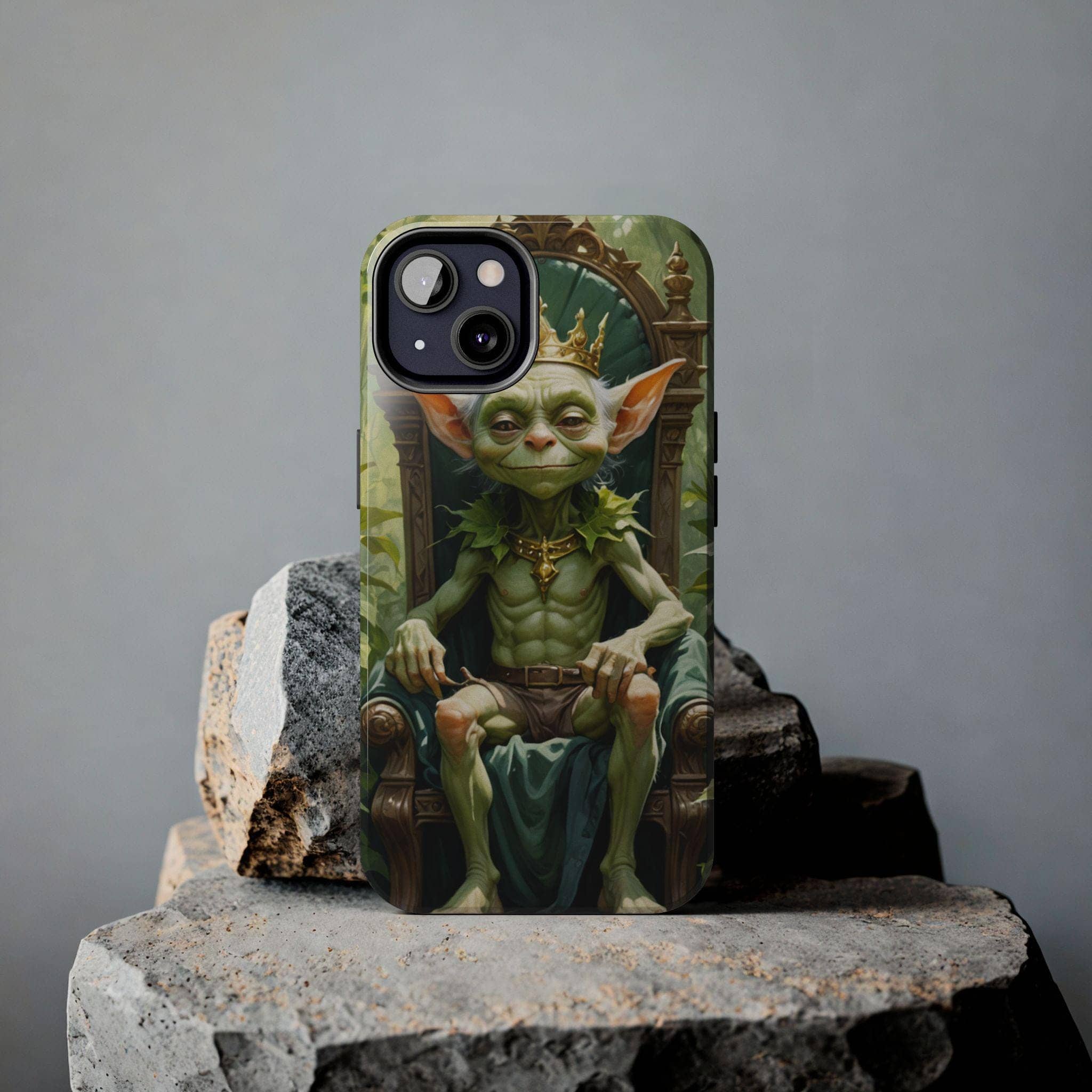 Delight your friend who loves fantasy games and creatures with a goblin phone case that combines elegance and mischief, in a room setting
