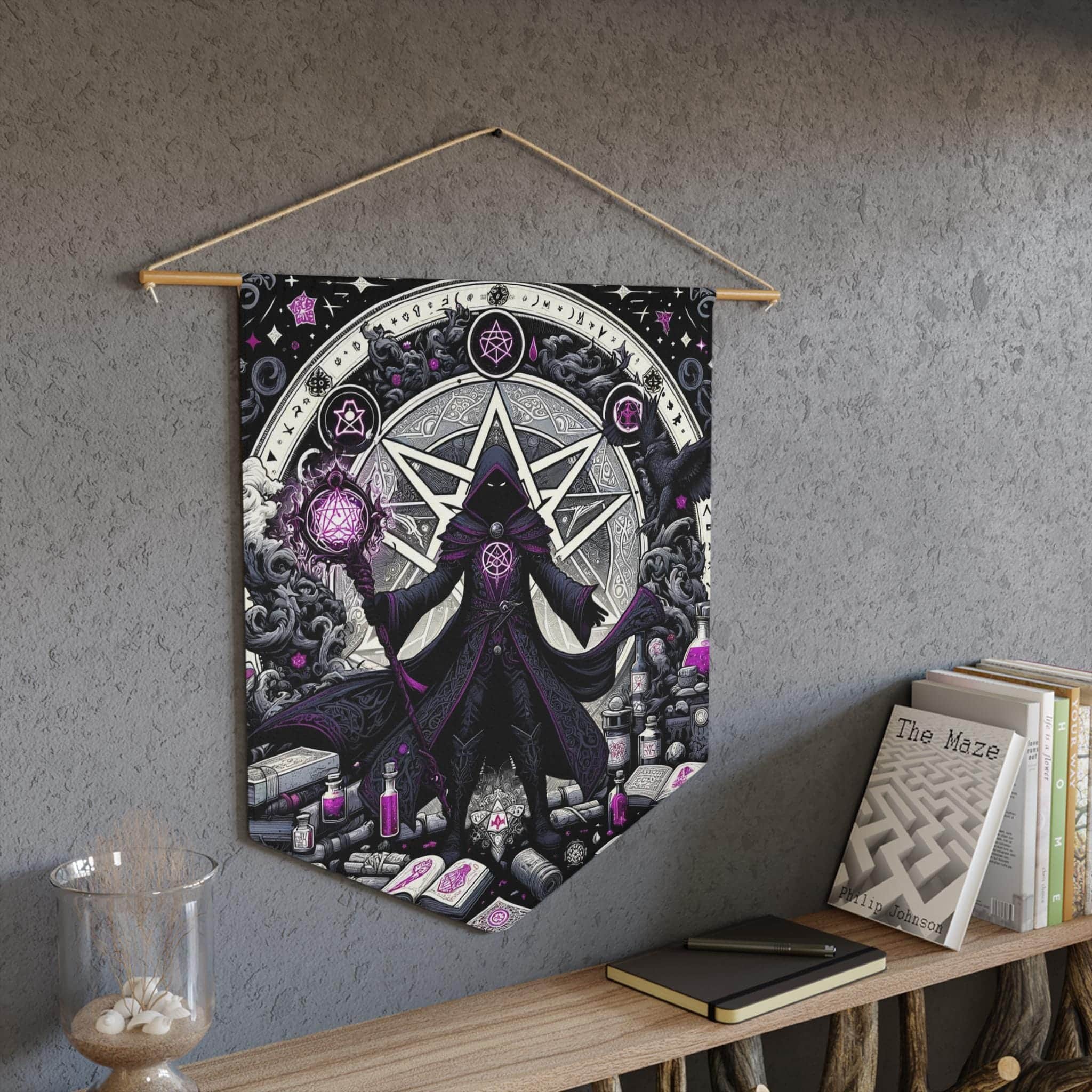 Warlock Sanctuary Pennant, a D&D gift for a Warlock