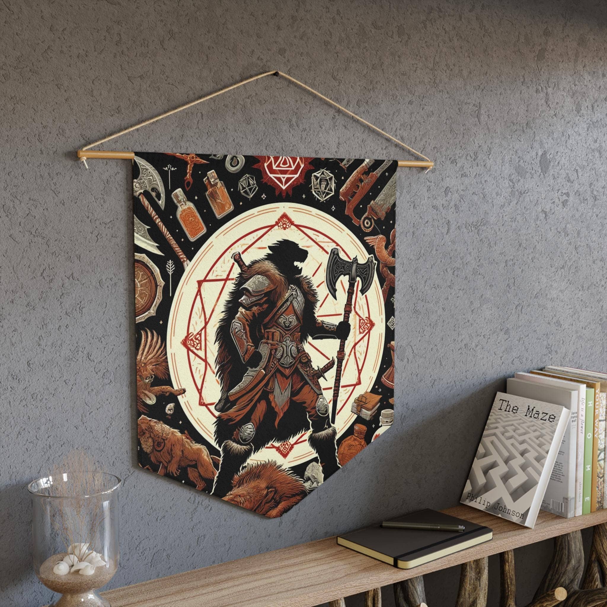 Barbarian Pennant, a D&D gift for a Barbarian