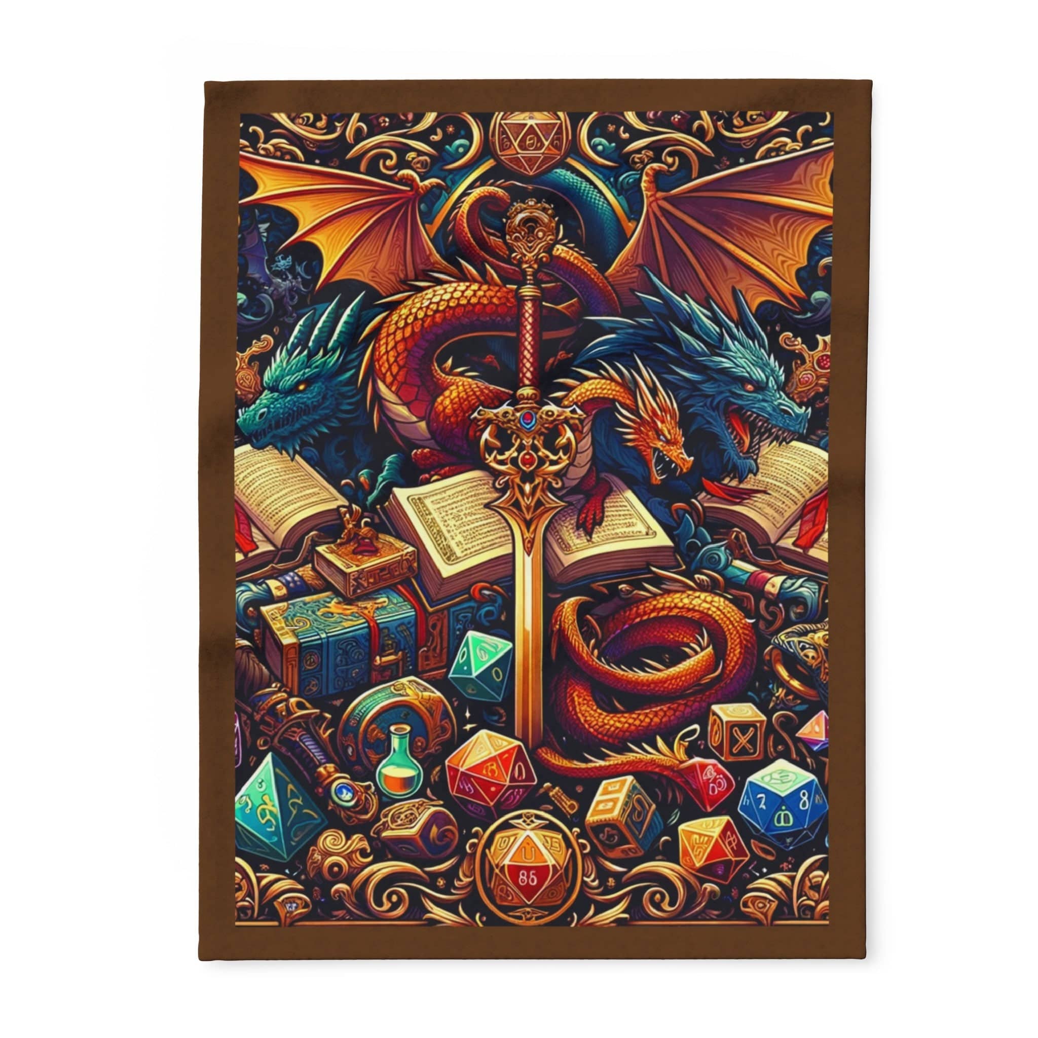 Dragon, Sword and Dice Throw blanket, photo 3 of 10